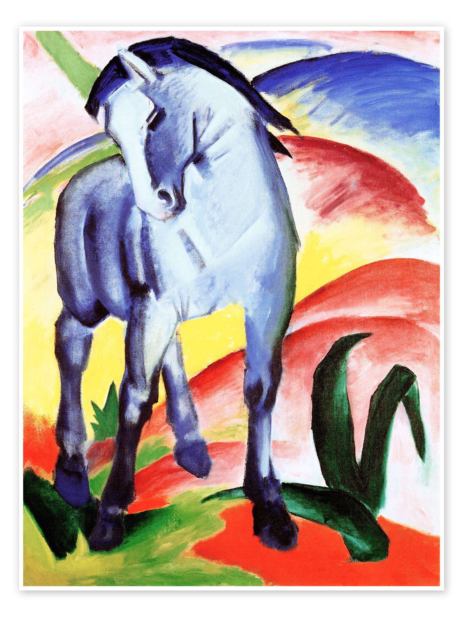 Posterlounge Wandbild Blaues Pferd I, Franz Marc, erhältlich als Poster, Leinwandbild, Wandsticker oder Acrylglasbild