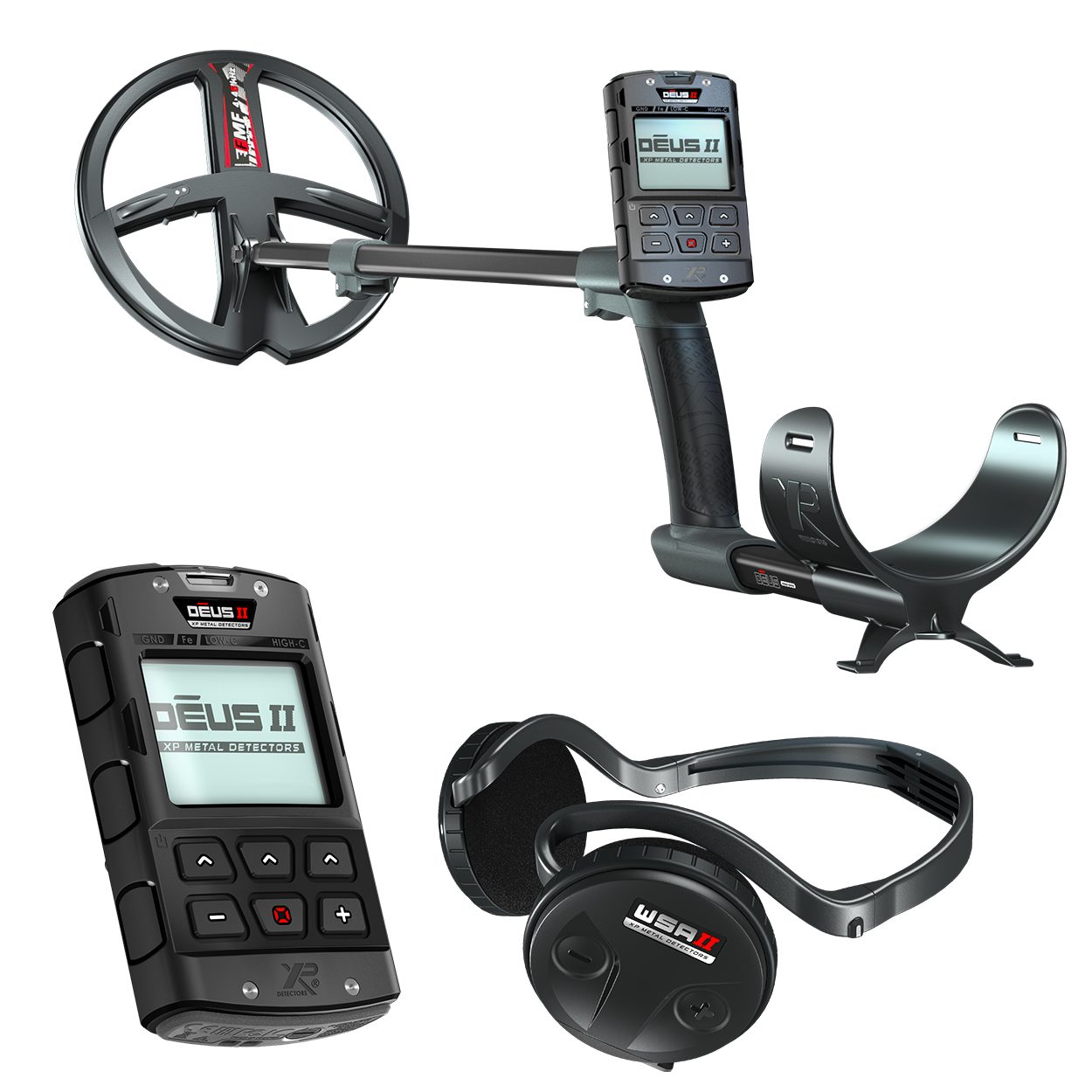 XP Metal Detectors Metalldetektor DEUS 2 II 22 FMF RC WSA II Komplettset, High End Metalldetektor