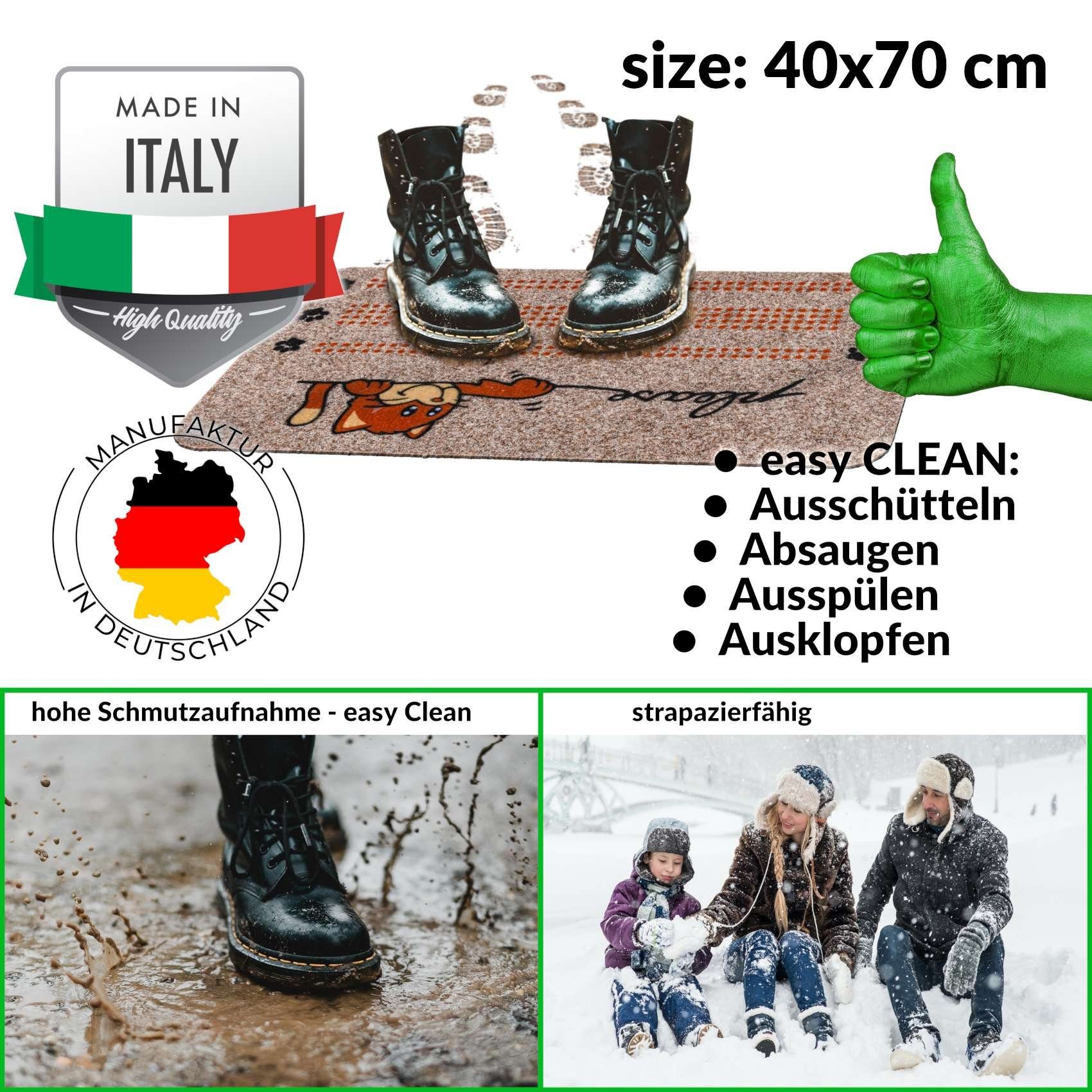 ANRO Fußmatte Rutschfeste Gummibasis Türmatte Schmurzfangmatte, günstig online kaufen