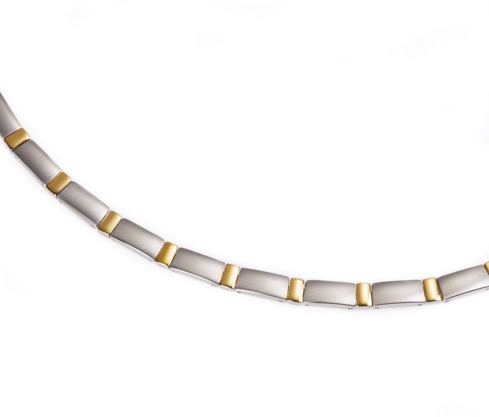 Boccia Silberkette Collier Reintitan goldplattiert - Boccia Jewelry Modell: 0845-02