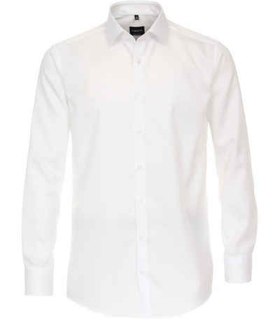 VENTI Businesshemd Businesshemd - Modern Fit - Langarm - Einfarbig - Weiß