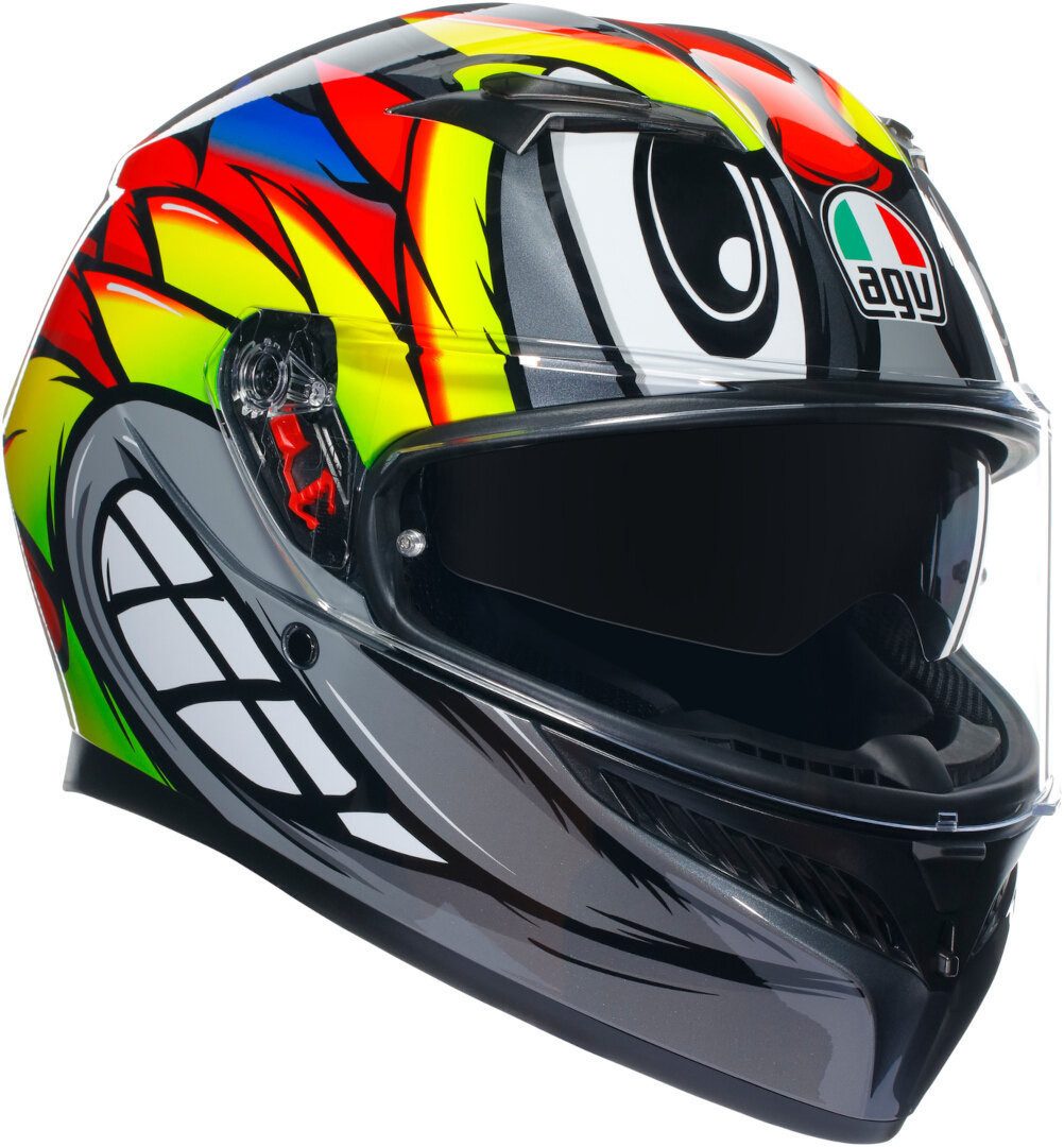 AGV Motorradhelm K3 Birdy 2.0 Helm, vorbereitet für Kommunikationssystem,integriertes Sonnenvisier