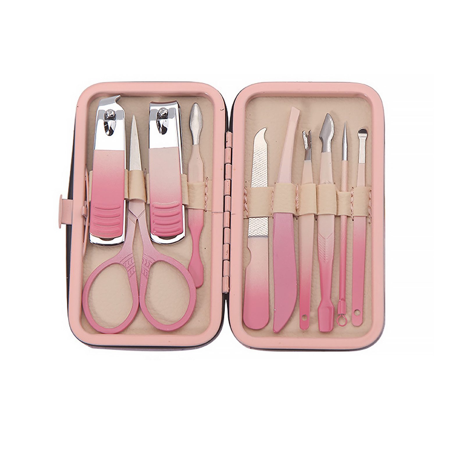 Jumpeak Maniküre-Etui maniküre set, pediküre, Edelstahl, Damen und Herren, geschenkset frauen, 10 tlg., Praktisch, für zu Hause und auf Reisen, scharf und langlebig