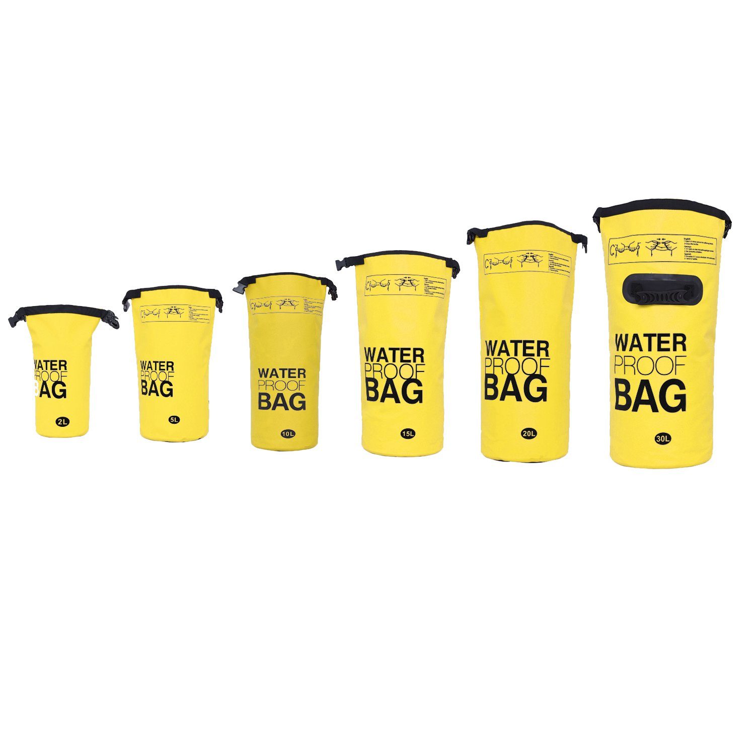 (1-tlg), Beutel gelb Drybag outdoor Trockentasche Trockenbeutel DonDon Drybag wasserdichter