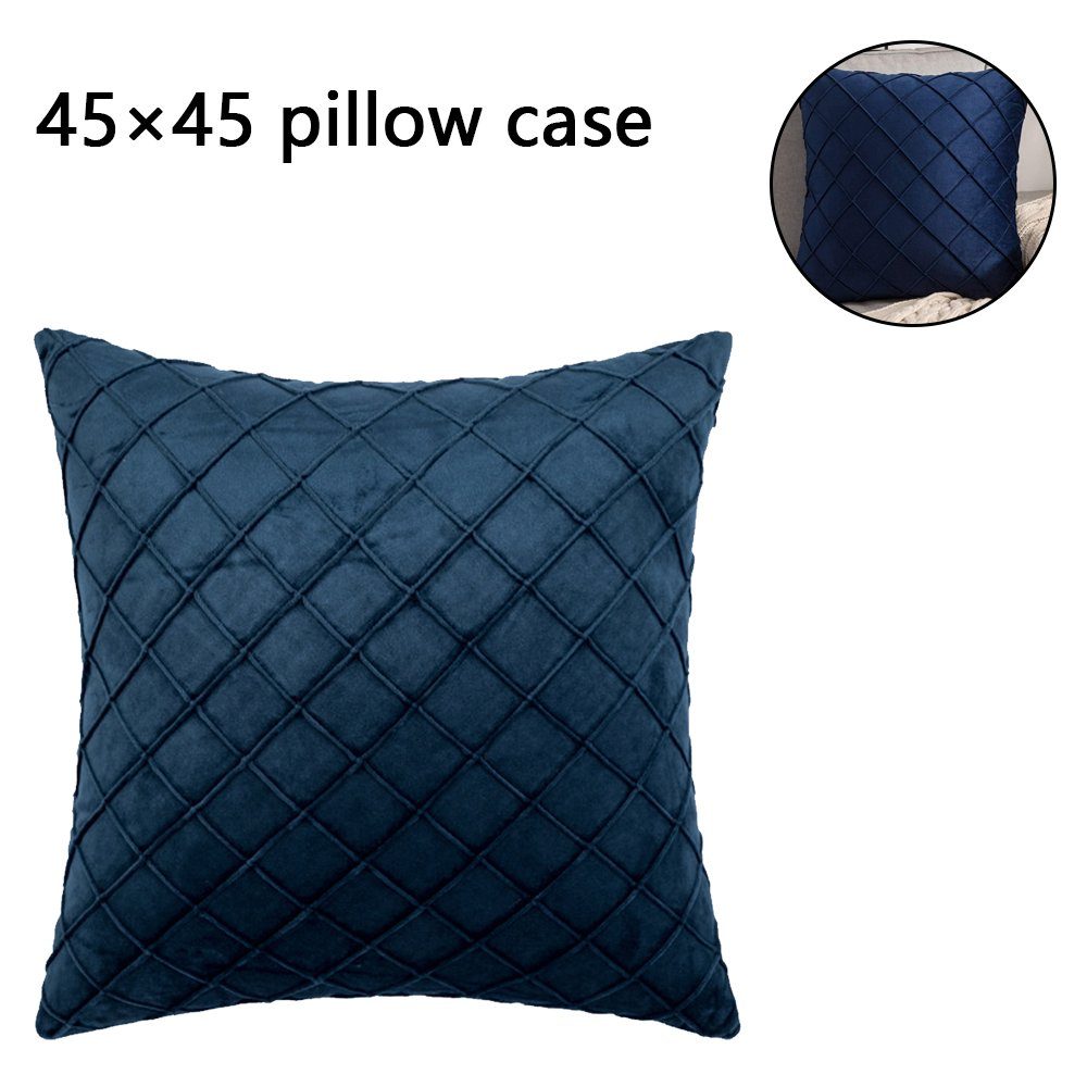 45x45 dekorativen, Moderne Houhence cm Set 2 mit saphirblau Kissenbezug Kissenbezüge Kissenbezüge