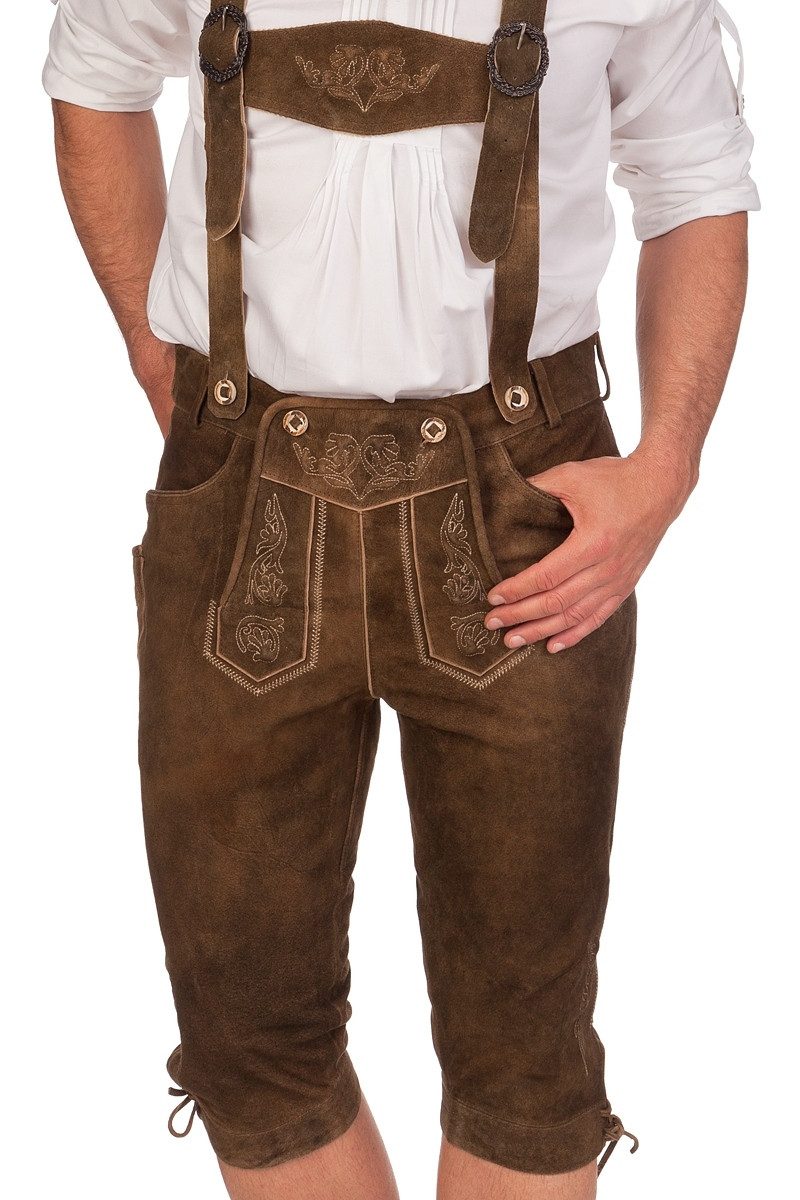 MarJo Trachtenlederhose Kniebundlederhose - SEPPL - walnuss
