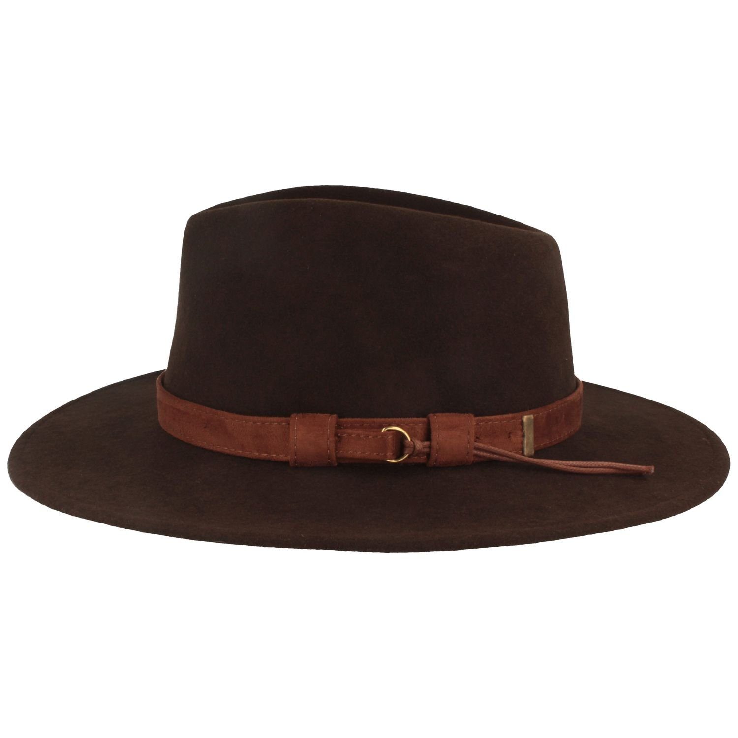 Breiter Filzhut rollbar aus Wollfilz mit Fransen günstig online kaufen