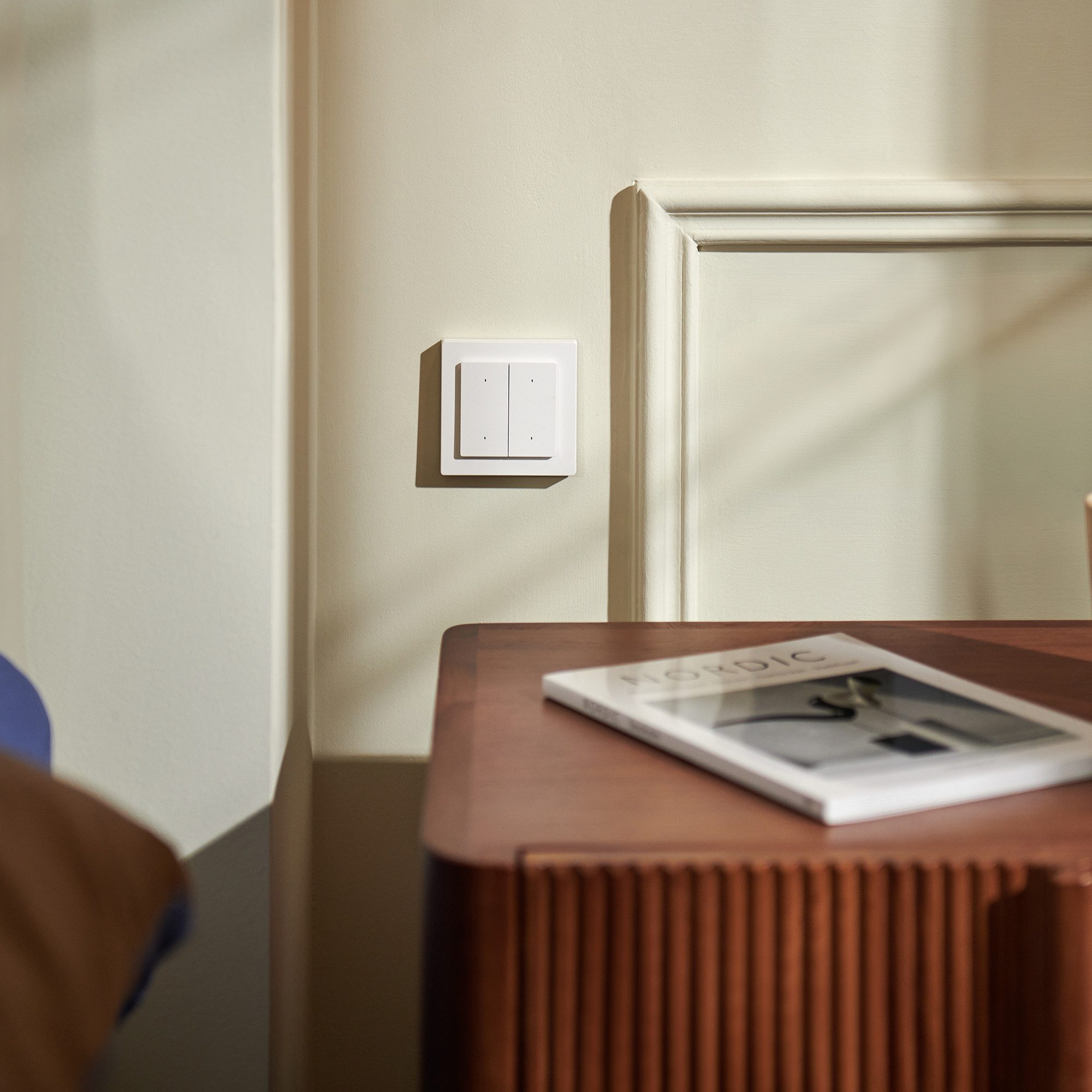 Aqara Wandschalter H2 EU, Smarter Lichtschalter, Thread/Zigbee, Matter über Thread, Unterstützung für 55 mm Rahmen
