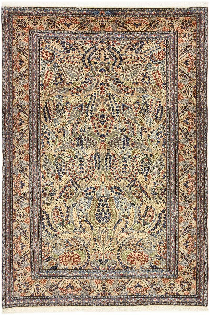 Orientteppich Kerman Rafsanjan Sherkat 138x202 Handgeknüpfter Orientteppich, Nain Trading, rechteckig, Höhe: 12 mm
