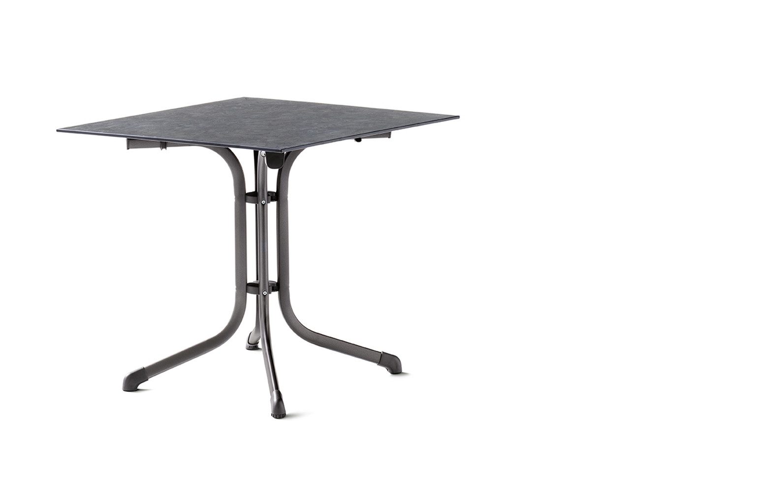 Klapptisch in Schiefer anthrazit, Polytec® - 80x73x80cm (BxHxT)