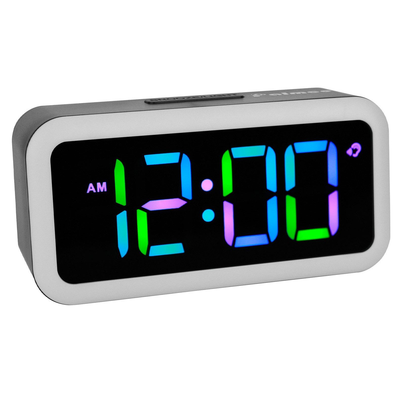 Kinderwecker LED Wecker Digital, RGB-Farbiger Wecker für Schlafzimmer, Doppelalarm
