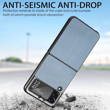 Wigento Handyhülle Für Samsung Galaxy Z Flip4 PC-Schutzhülle Schutz Cover Handy Tasche
