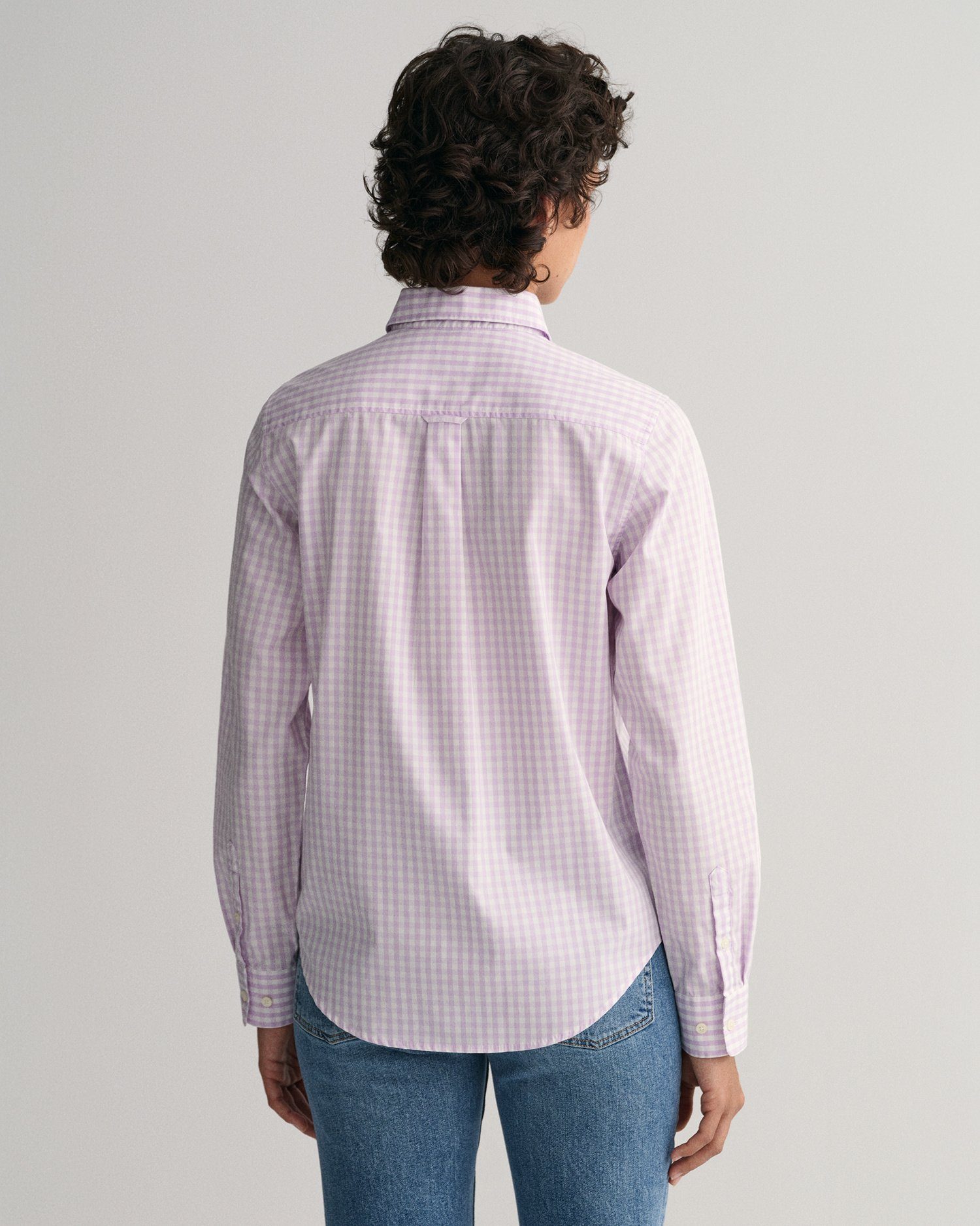 Gant Klassische Bluse Regular Fit Broadcloth Bluse mit Vichy-Karo