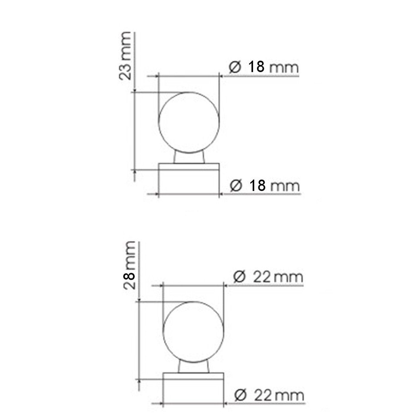 incl. K-01 Knopf mm, oder 18 SO-TECH® Knauf Ø Schraube - Möbelknauf Möbelknopf 22 Schrankknopf