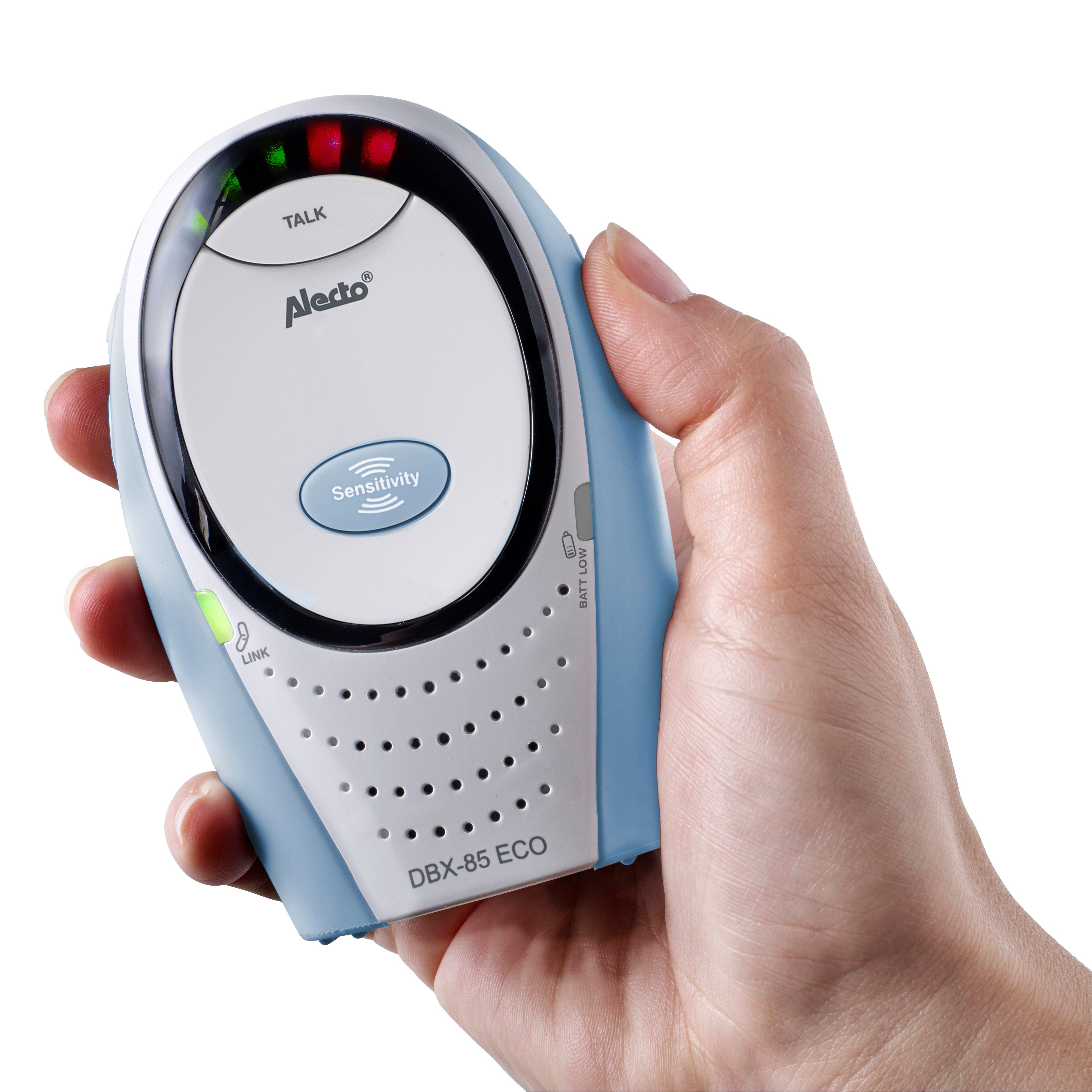 Alecto Babyphone DBX-85 ECO, 1-tlg., Klarer Klang durch DECT, <24h ohne Aufladen mit Rücksprechfunktion