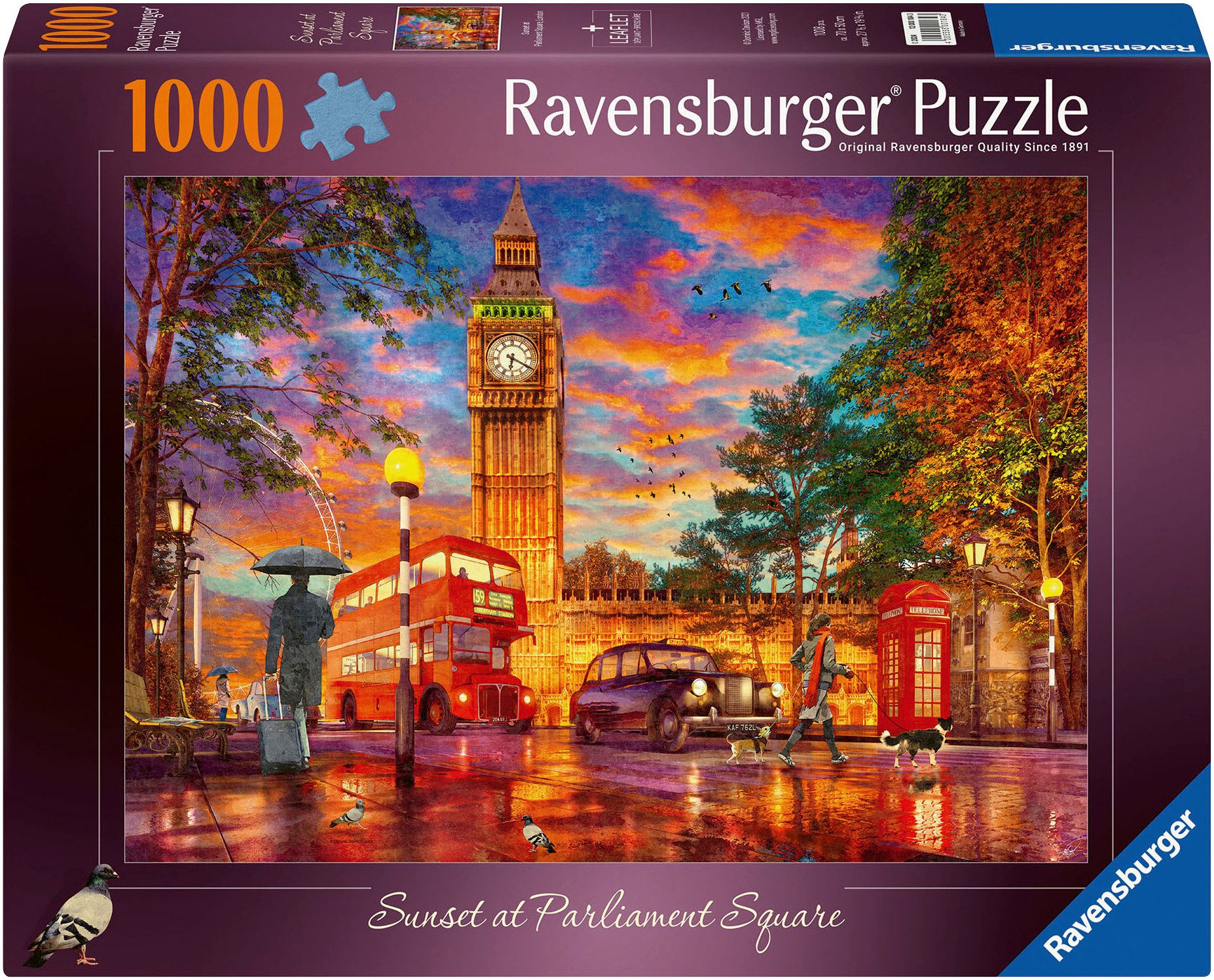 Ravensburger Puzzle Sonnenuntergang in London, 1000 Puzzleteile, Made in Ge günstig online kaufen