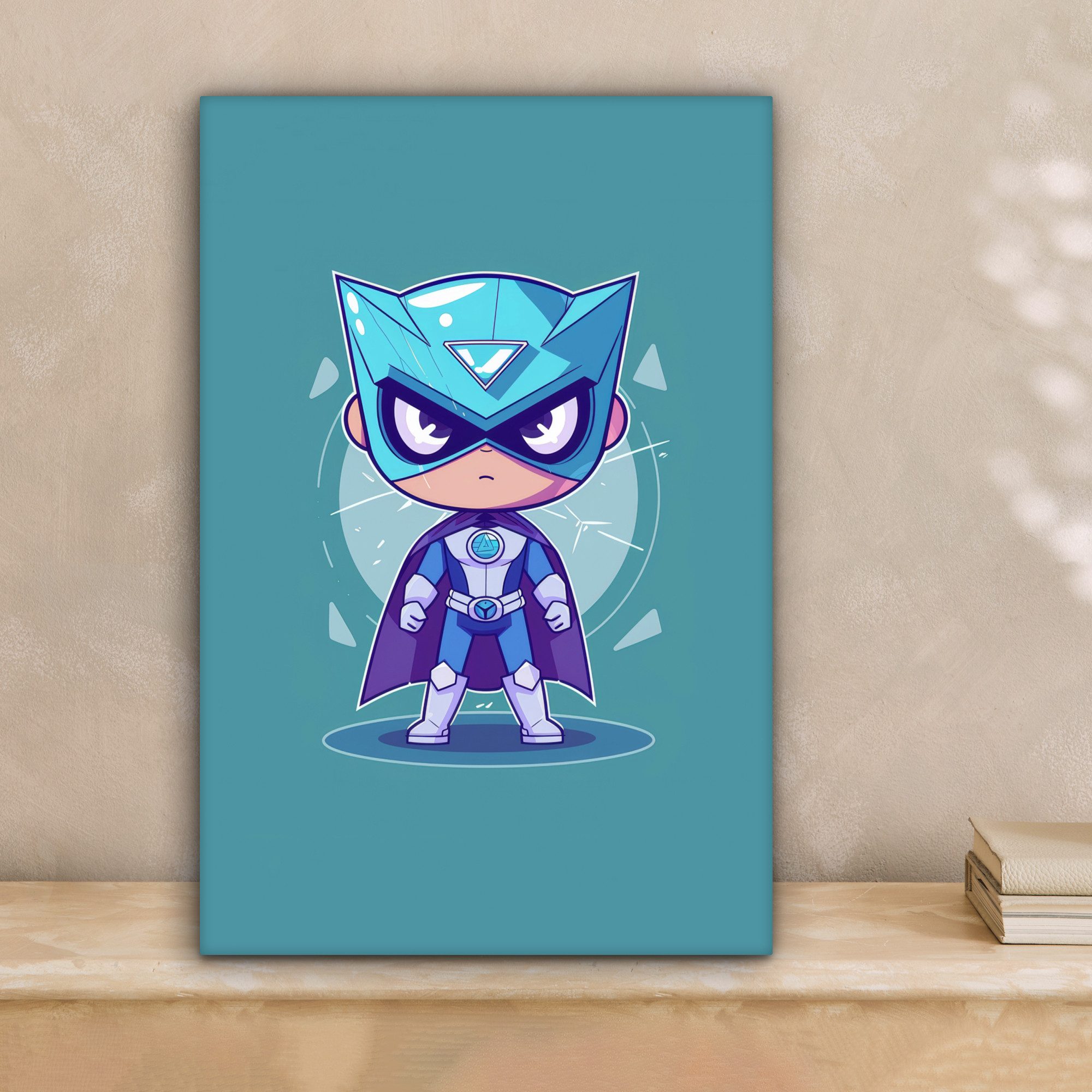 OneMillionCanvasses® Leinwandbild Superheld - Blau - günstig online kaufen