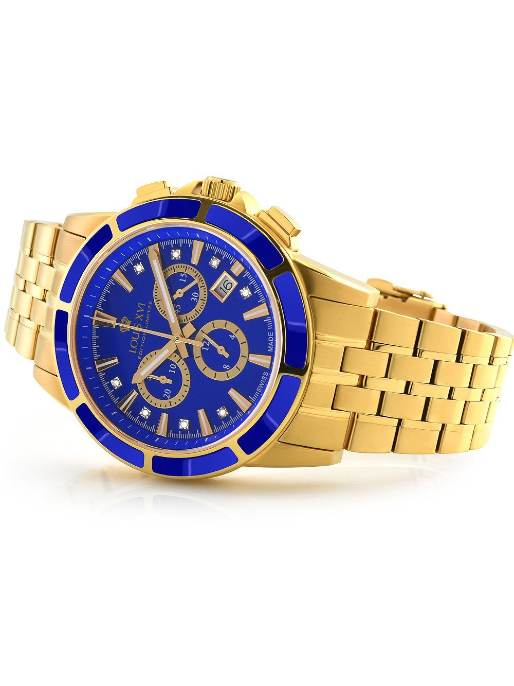 LOUIS XVI Quarzuhr Louis XVI LXVI1105 Majesté Chronograph Herrenuhr 43mm 5ATM Louis XVI LXVI1105 Majesté Chronograph Herrenuhr 43mm 5ATM