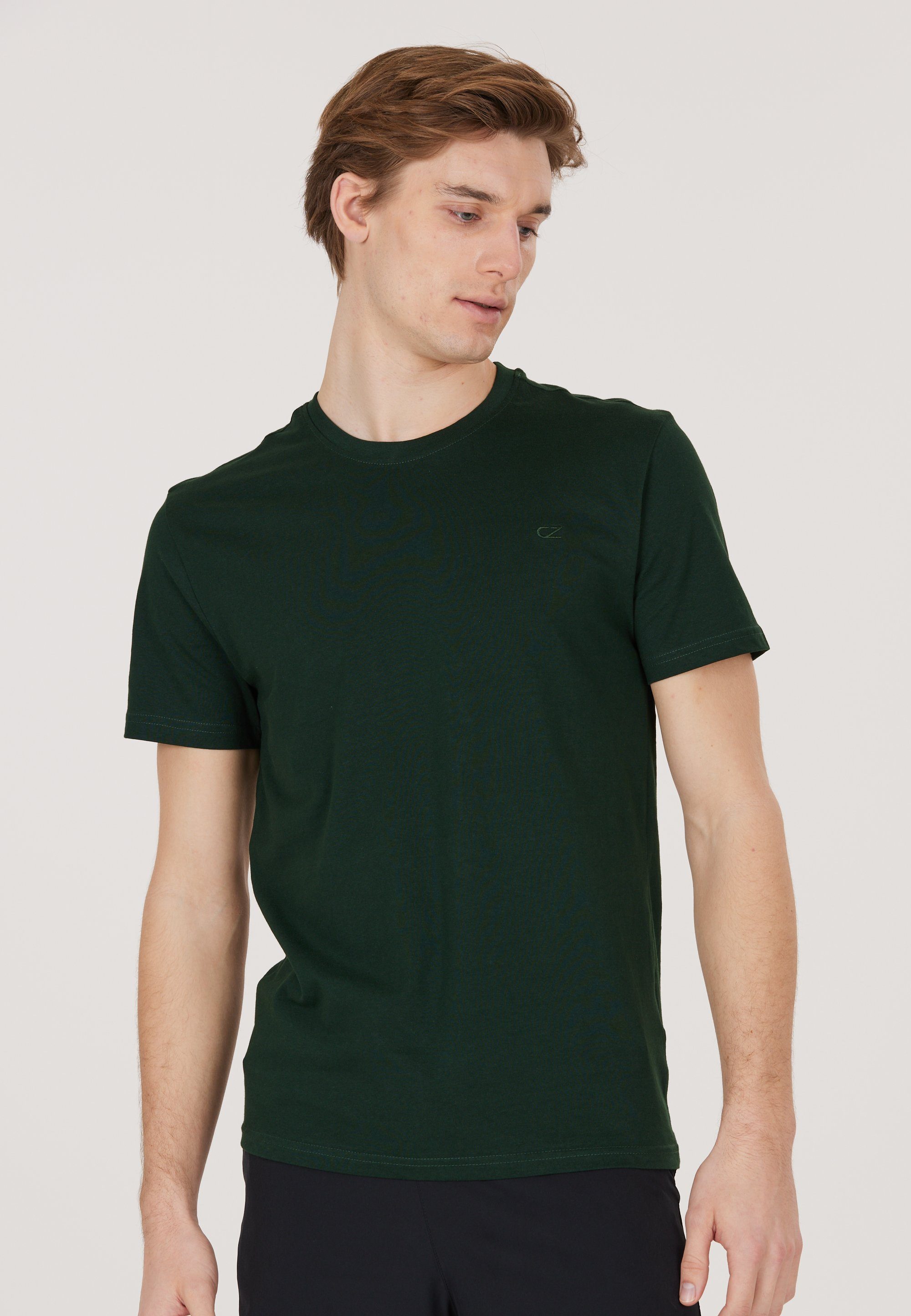 CRUZ T-Shirt Highmore aus reiner Baumwolle dunkelgrün