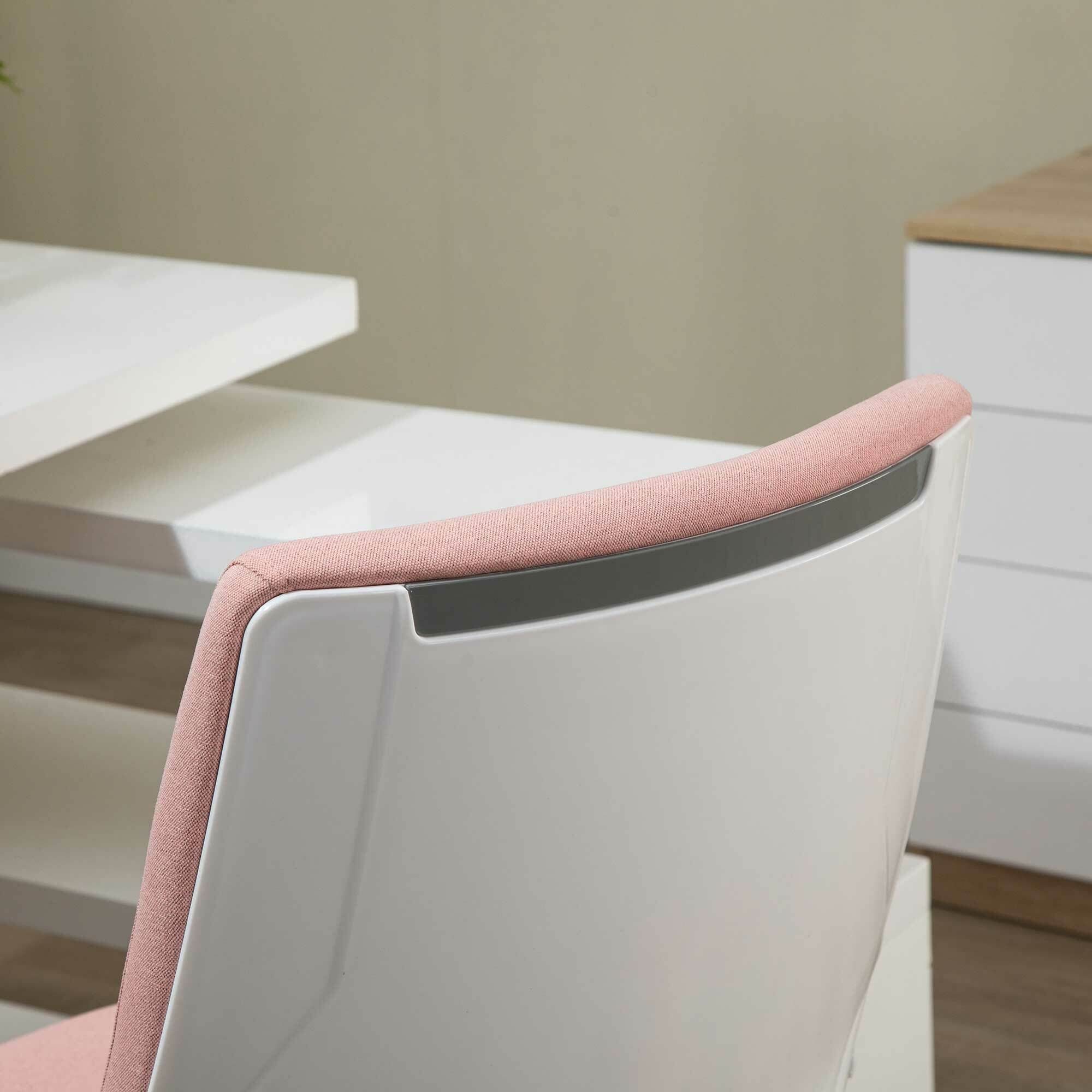 Vinsetto Schreibtischstuhl Bürostuhl rosa/weiß rosa/weiß |