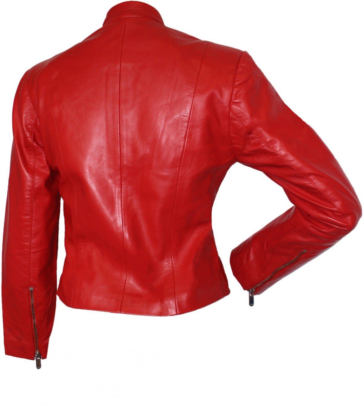 German Wear Lederjacke Trend 419J Lederjacke Leder Damen Lammnappa Rot aus Jacke red
