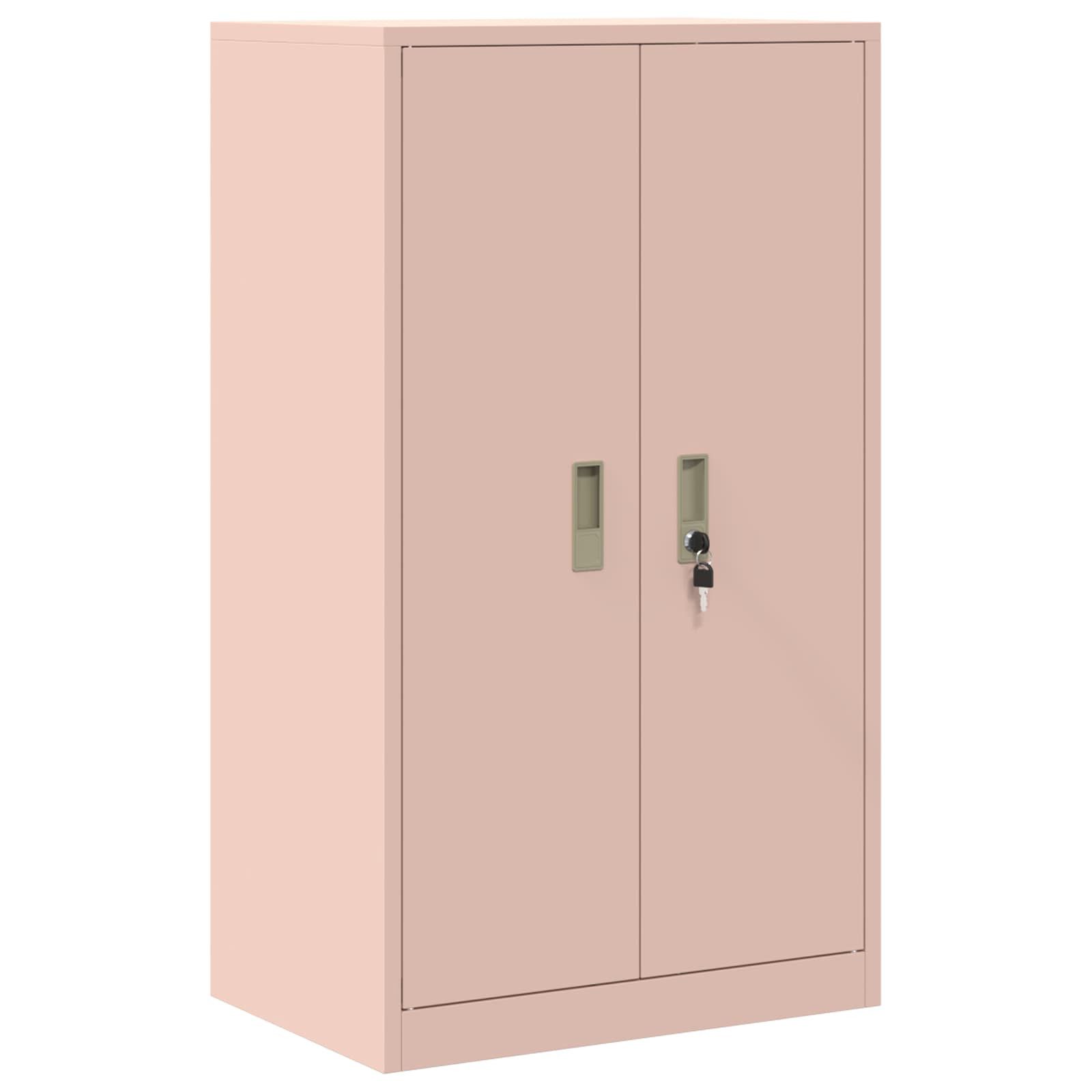 vidaXL Aktenschrank Aufbewahrungsschrank Rosa 60 x 40 x 90 cm Stahl (1-St)