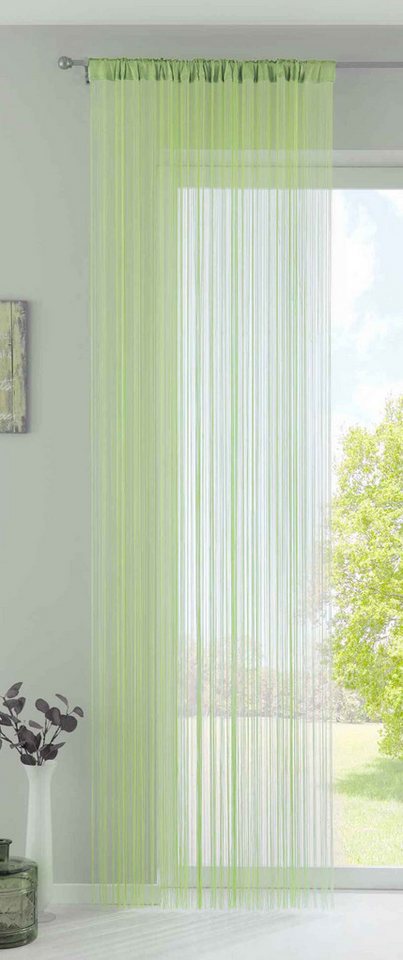 Gardinenbox Gardine (1 St), Polyester, Fadengardine Tunneldurchzug Kräuselband 20303CN
