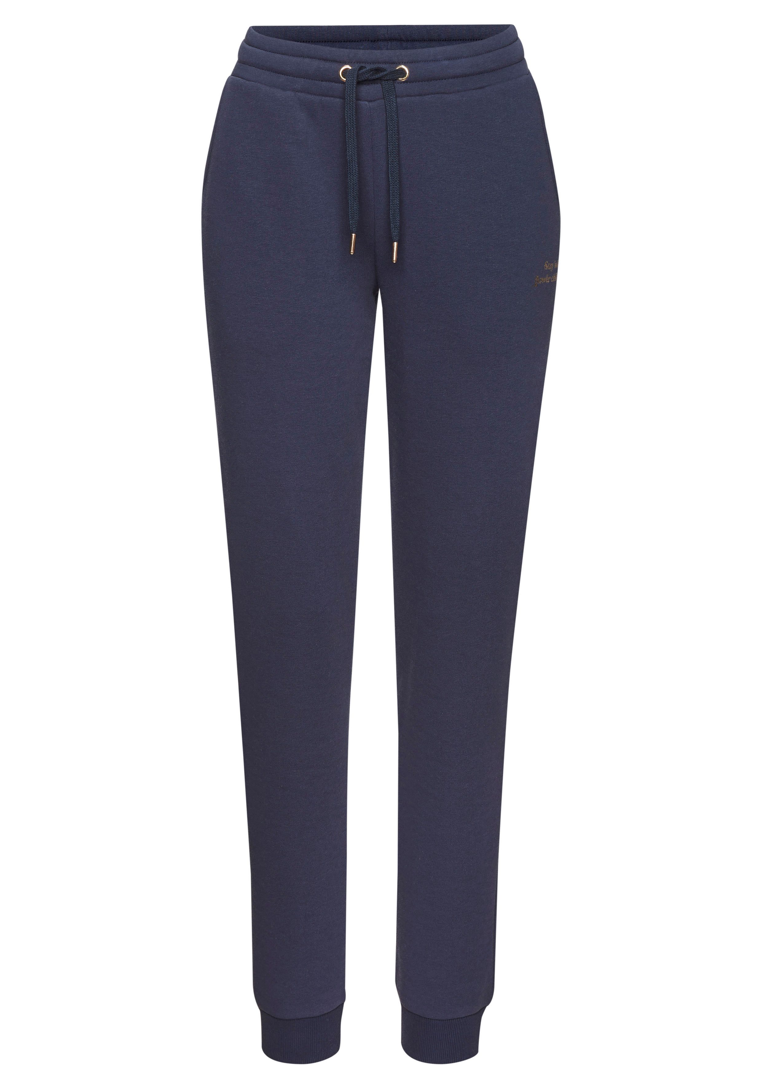 LASCANA Sweathose mit glänzenden Foliendruck, Loungewear