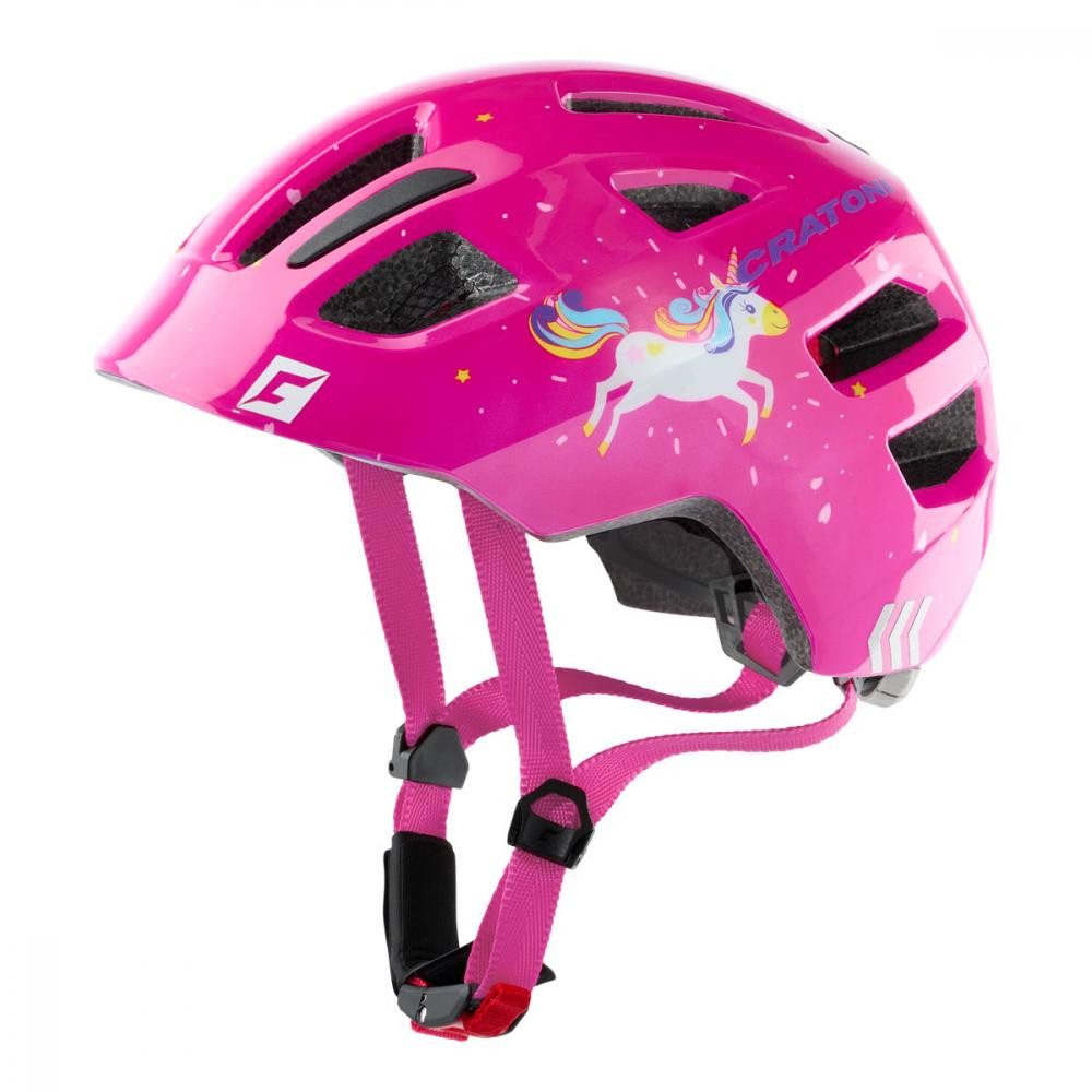 Cratoni Fahrradhelm Cratoni Kinderhelm Maxster Kid Einhorn pink glanz S/M 51 bis 56cm