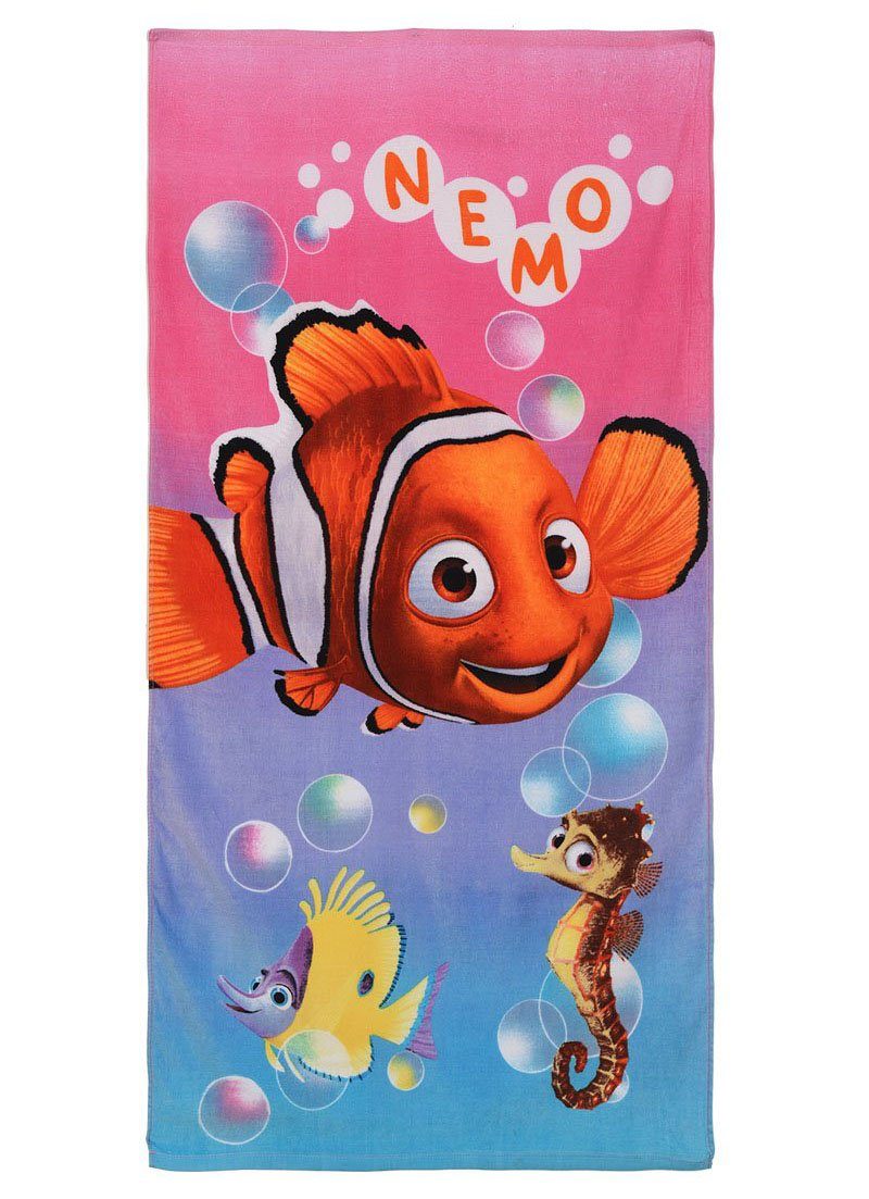 Sun City Duschtuch Findet Nemo Kinder Strandtuch Badetuch "Nemo", 70x140  cm, 100% Baumwolle