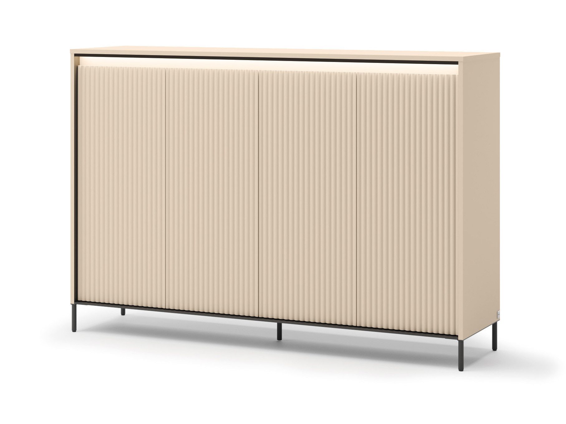 Compleo Kommode + Spiegel, Garderobenmöbelset/ Schlafzimmer im Modern Design