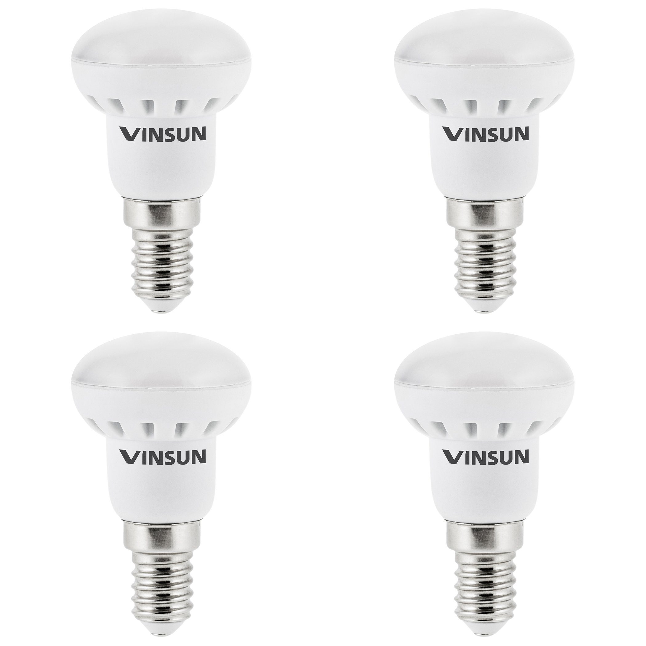 Vinsun LED-Leuchtmittel 4er Pack E14 R39 LED Lampe 3W Leuchtmittel warmweiß 2900K Reflektor