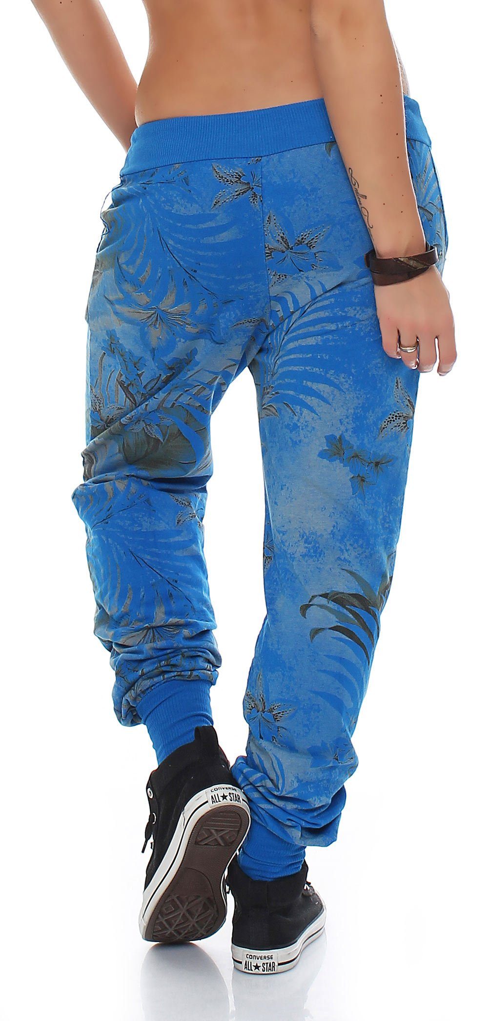 malito more than fashion Jogginghose malito Damen Jogginghose mit Jungle Print, Sporthose mit Muster, Sweatpants mit Jungelprint