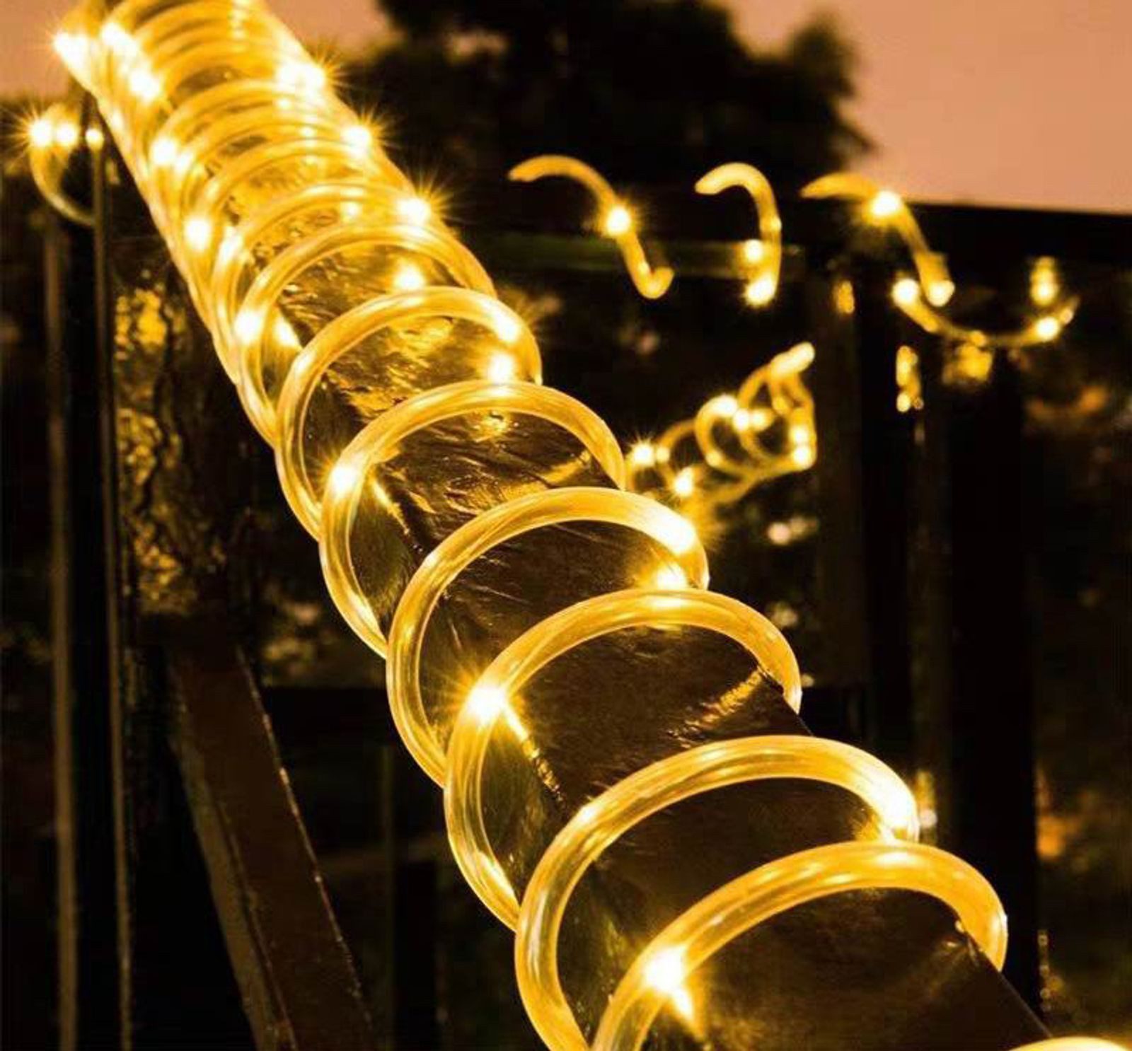 BURI Gartenleuchte Solar Lichterschlauch LED Lampen Beleuchtung Leuchten Garten Terrassen