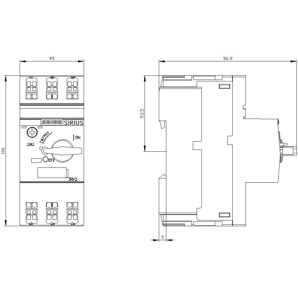 Thumbnail - SIEMENS Stromstoßschalter Siemens 3RV2011-1DA20 Leistungsschalter 1 St. Einstellbereich (Strom), (3RV2011-1DA20)