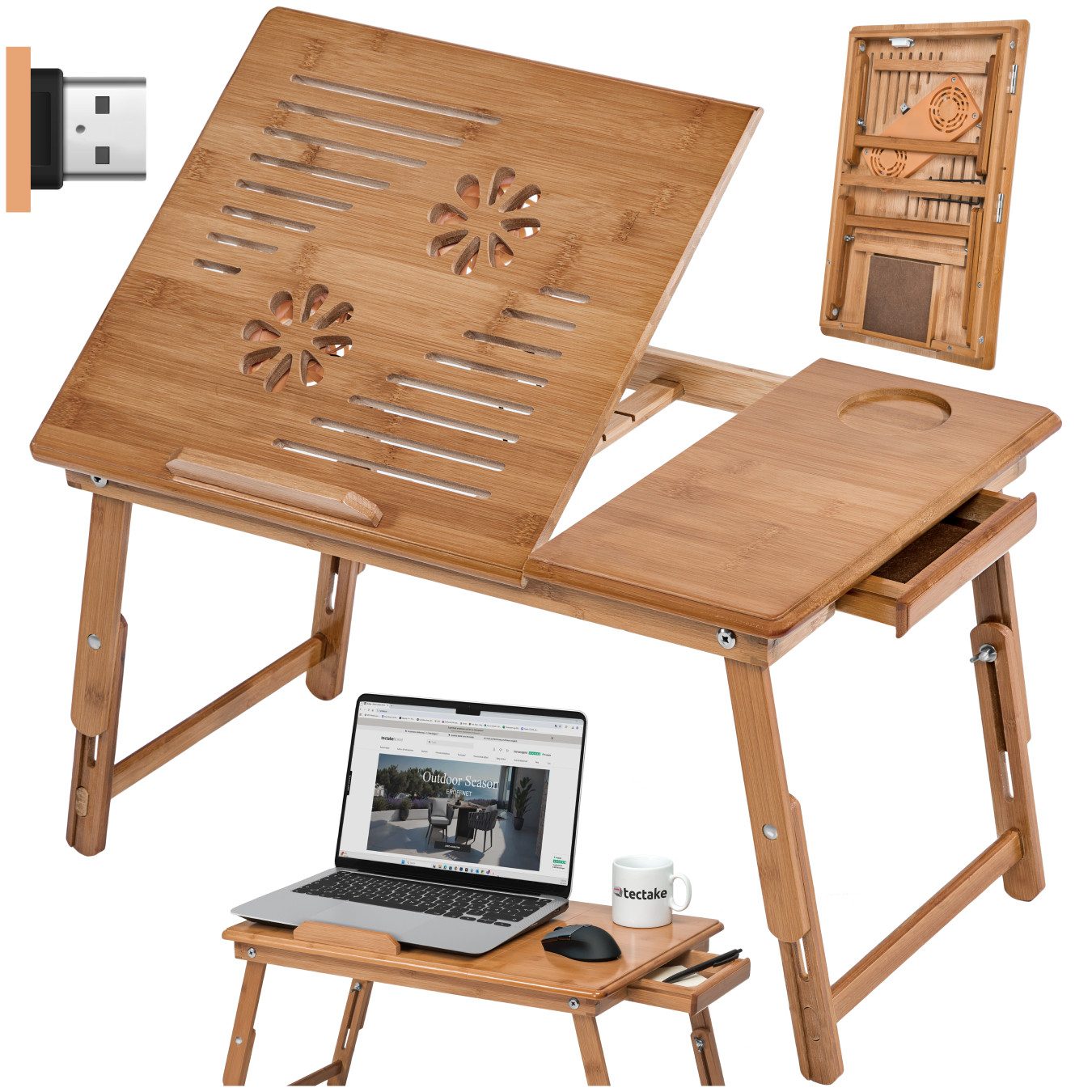 tectake Schreibtisch Laptoptisch (1-St., 1 tlg), günstig online kaufen