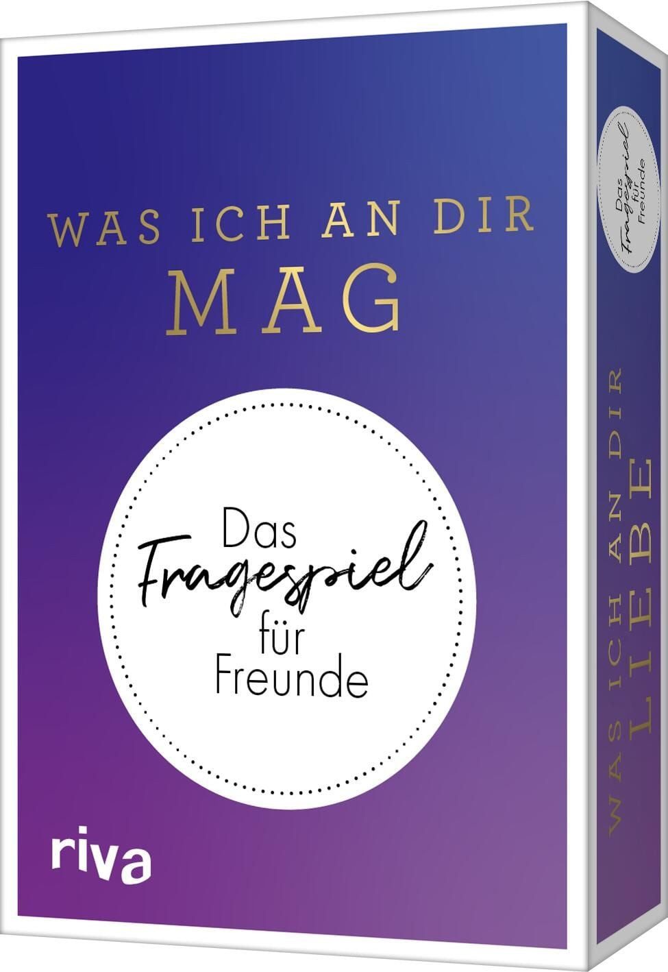 Was ich an dir mag – Das Fragespiel für Freunde Lernt euch noch besser / Alexandra Reinwarth, Lernt euch noch besser kennen. Außergewöhnliche Fragen für euren Spieleabend. Das perfekte Geschenk für Geburtstag oder Weihnachten