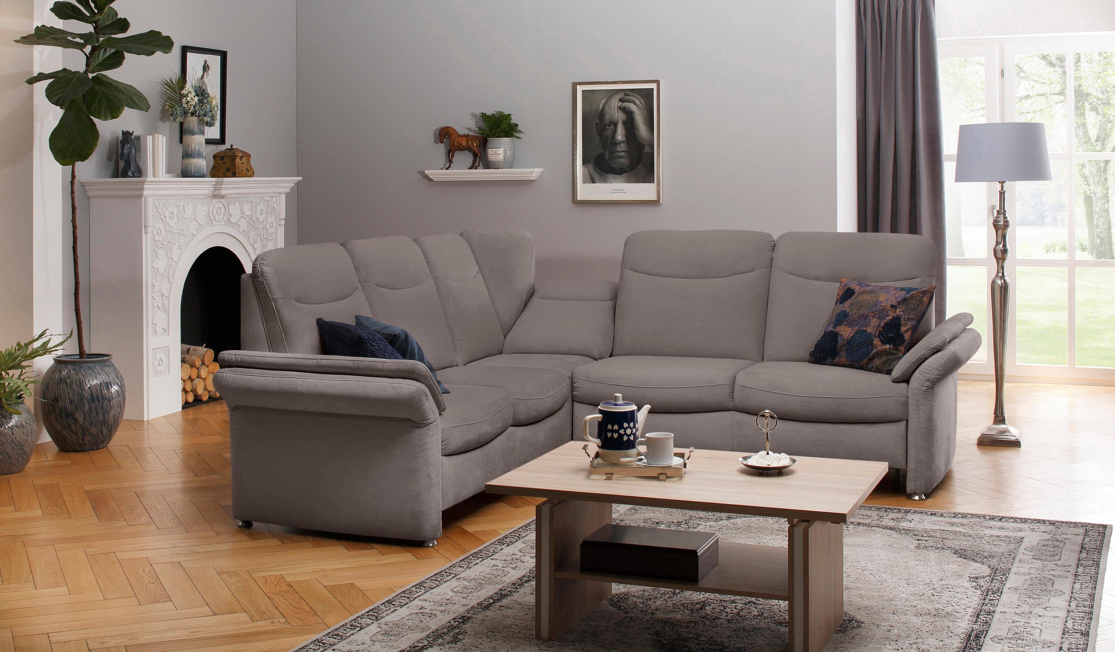 Home affaire Ecksofa "Tahoma L-Form" mit Armlehnfunktion, wahlweise Bettfun günstig online kaufen