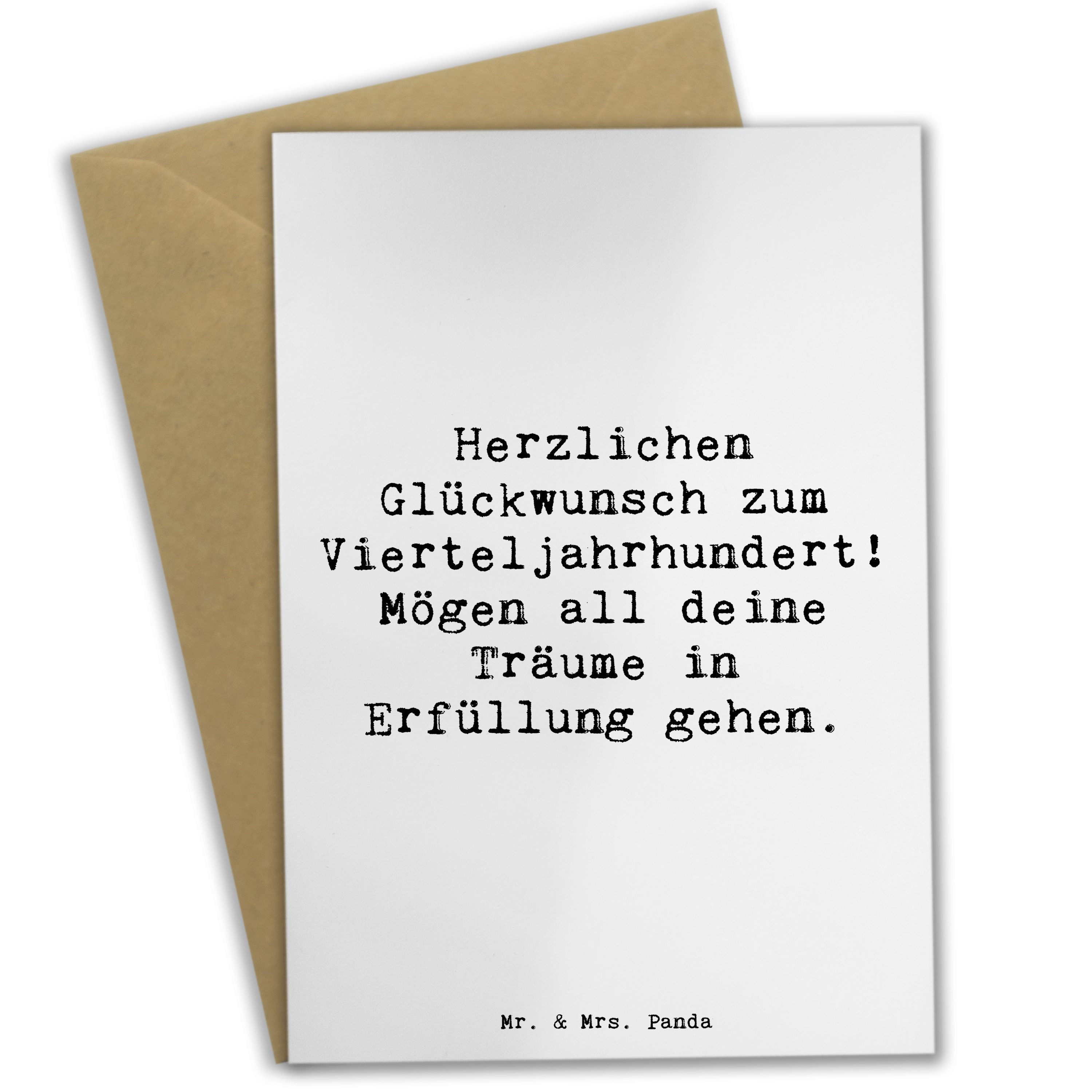 Grußkarte Spruch 25. Geburtstag Freude - Weiß - Geschenk, Lebensweg, Einladungs