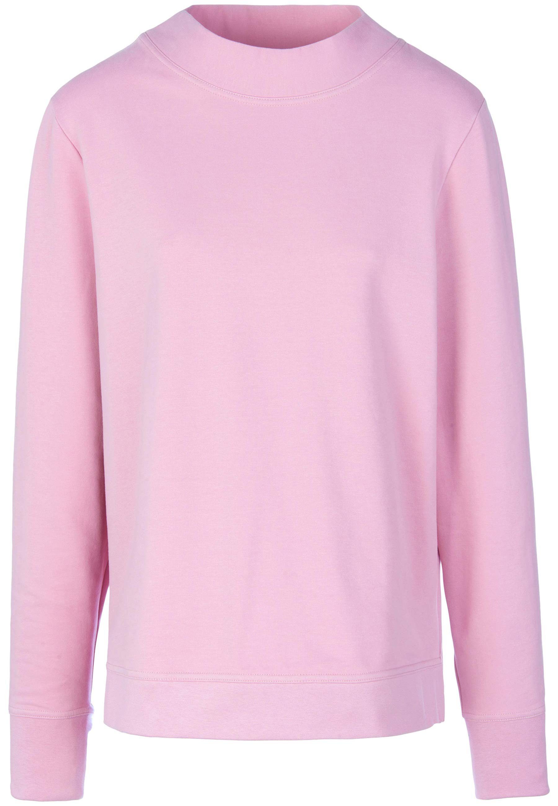 Stehkragen mit Cotton ROSAROT Peter Hahn Sweatshirt