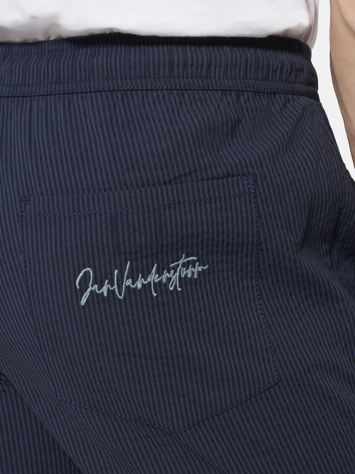 Jan Vanderstorm Bermudas EEKA mit dezenter Streifen-Optik