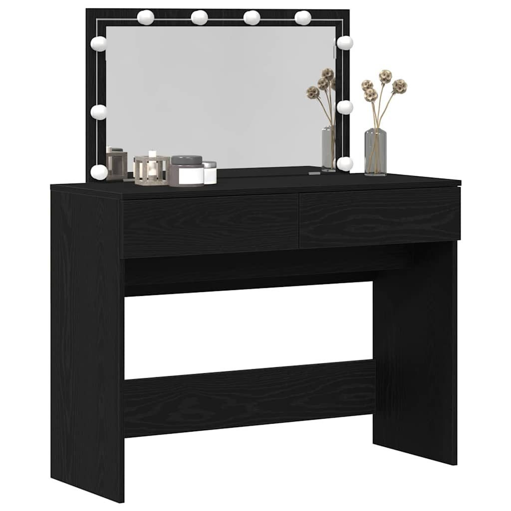 vidaXL Schminktisch Schminktisch Schwarz Eichen-Optik 100 x 40 x 120 cm (1-St)