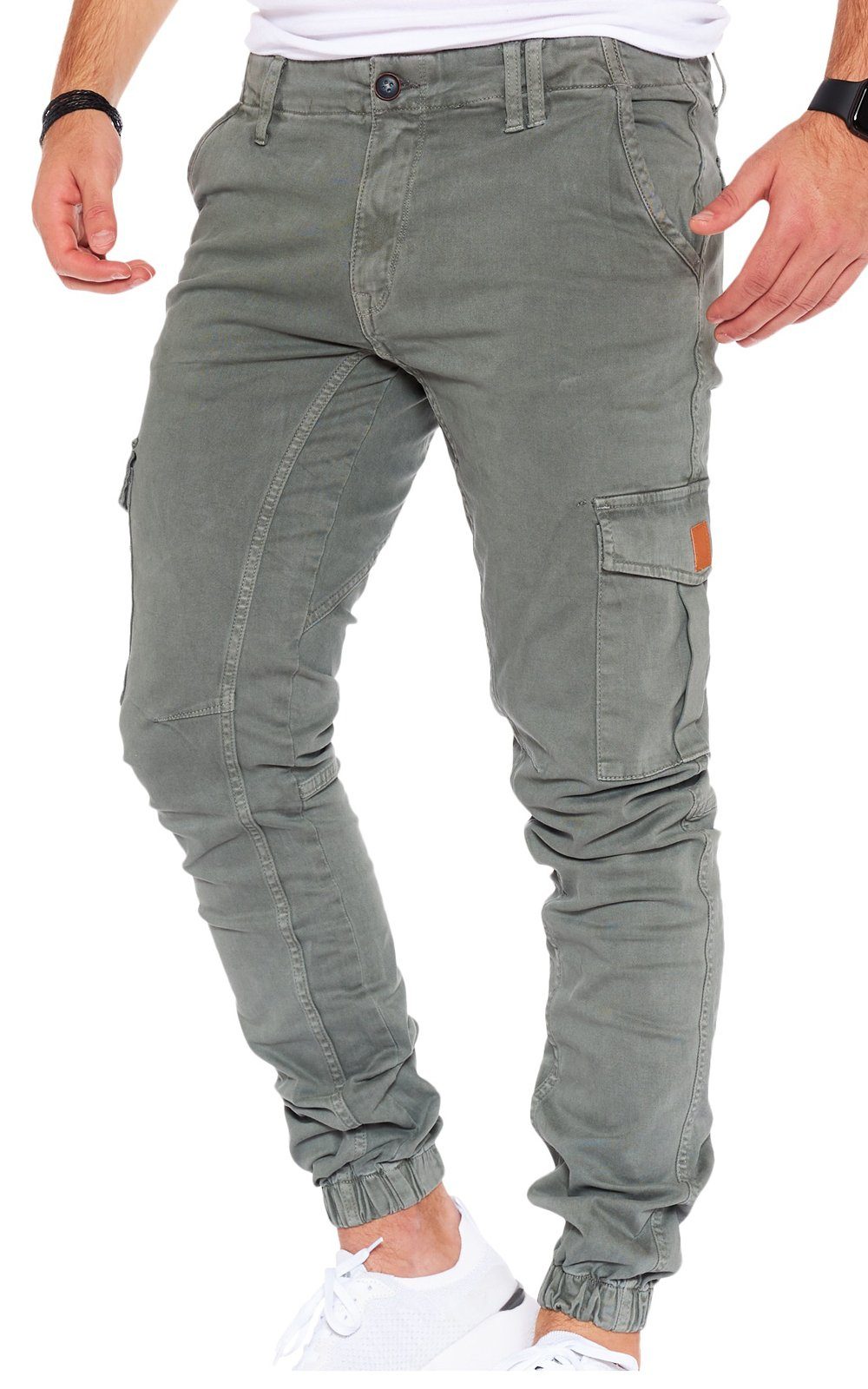 Styleko Cargohose 8002 Styleko Cargohose Herren Cargohose männer Cargohose Chino Hose Olive