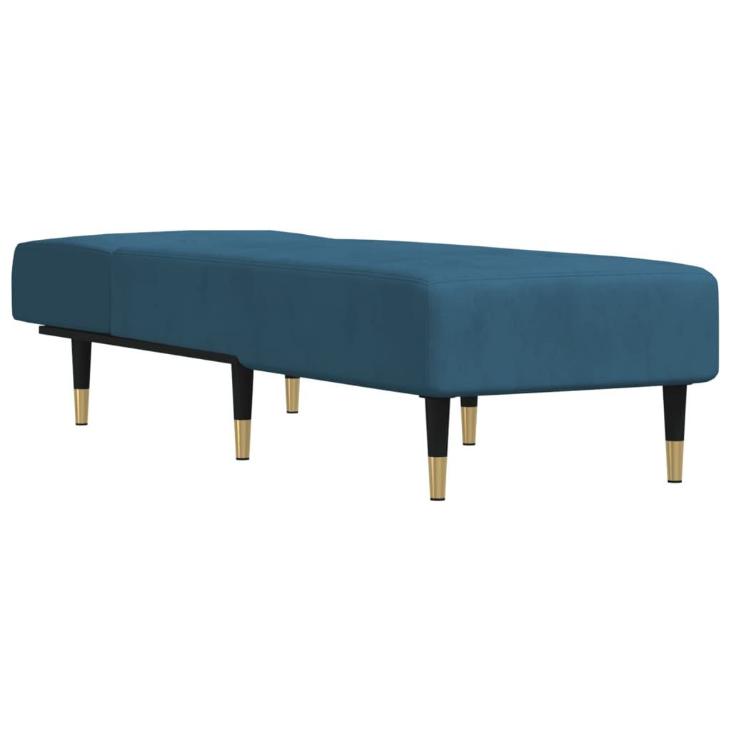 vidaXL Chaiselongue Chaiselongue Blau Samt, 1 günstig online kaufen