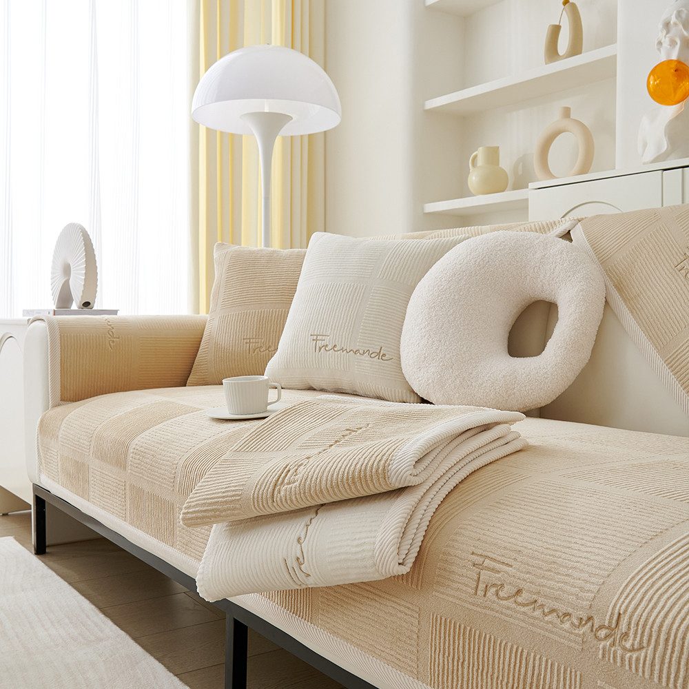 NUODWELL Sofahusse Sofabezug, sofaschoner rutschfest L Form Sofaüberwurf 1/ günstig online kaufen