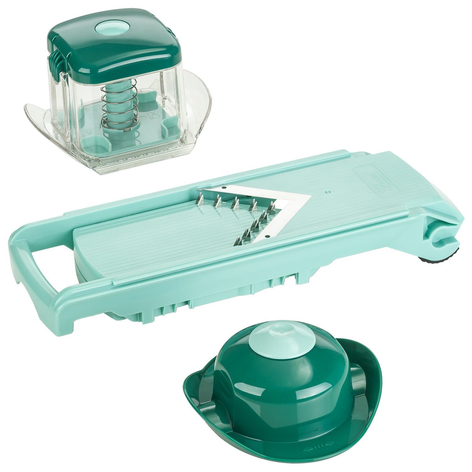 Genius Gemüsehobel Nicer Dicer Fusion Slicer, (passend zum Nicer Dicer Fusion), Verstellbarer Hobel mit V-Klinge aus Edelstahl