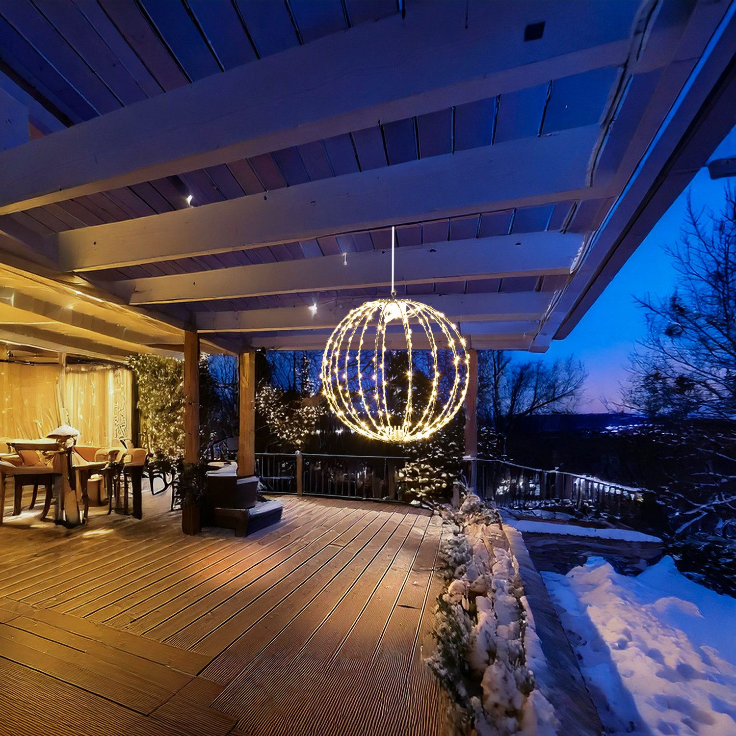 MARELIDA LED Kugelleuchte Drahtkugel Leuchtkugel faltbar günstig online kaufen