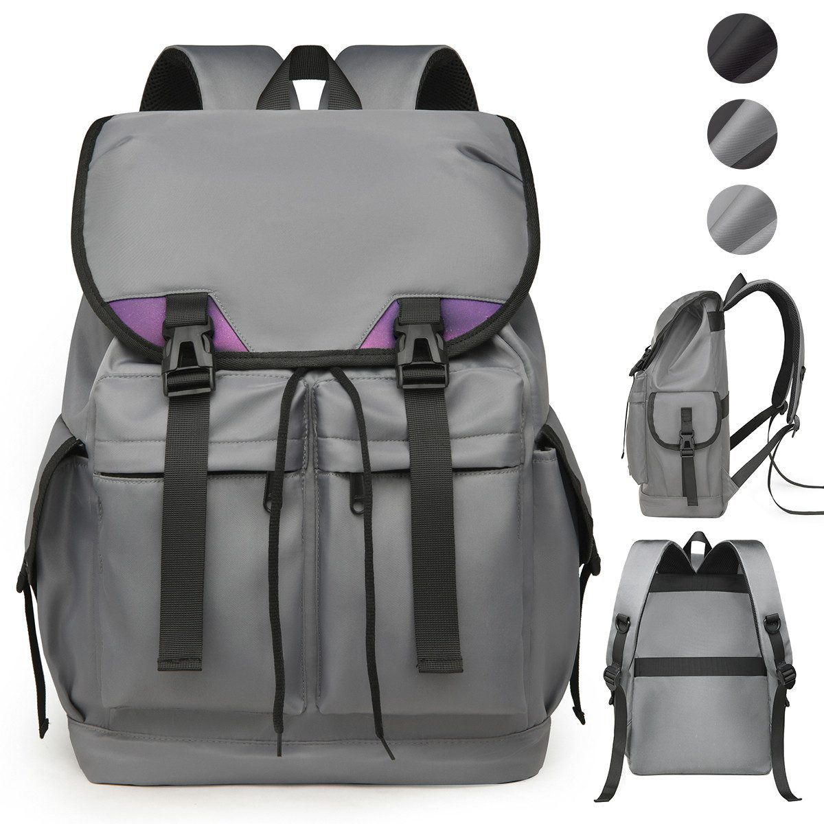 NULSTA Freizeitrucksack Rucksack Damen Herren 15.6 Zoll Laptop Rucksack Wasserdicht Daypack (1-tlg), Schulrucksack Teenager Mädchen Backpack für Uni Schule Reise Arbeit