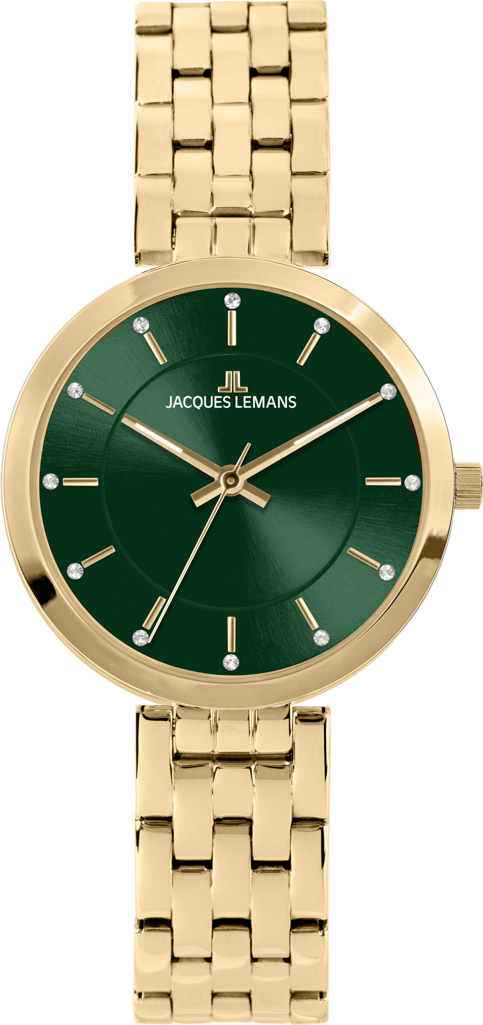 Jacques Lemans Quarzuhr Milano 1-2211G, Armbanduhr, Damenuhr, Edelstahlarmband, analog