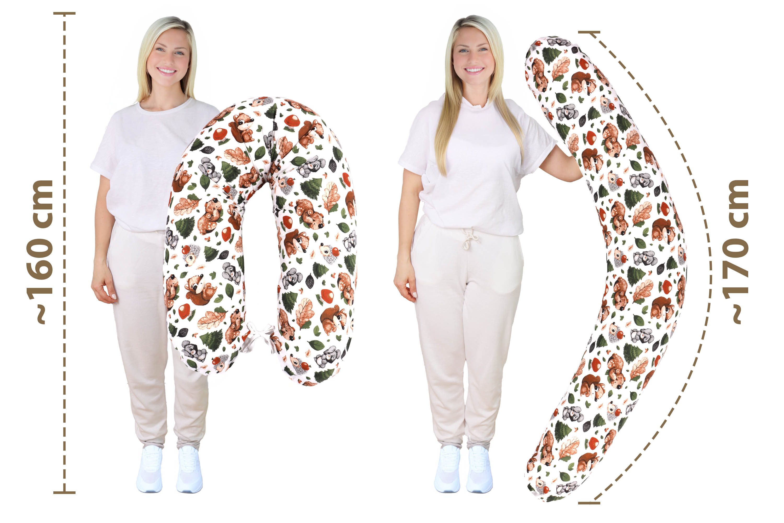 Amilian Stillkissen XXL - Seitenschläferkissen - Schwangerschaftskissen - Lagerungskissen, Pregnancy Pillow - Stillkissen 170 cm - Body Pillow - Schlafkissen Seitenschläfer, Seitenschläferkissen Schwangerschaft - Kissen